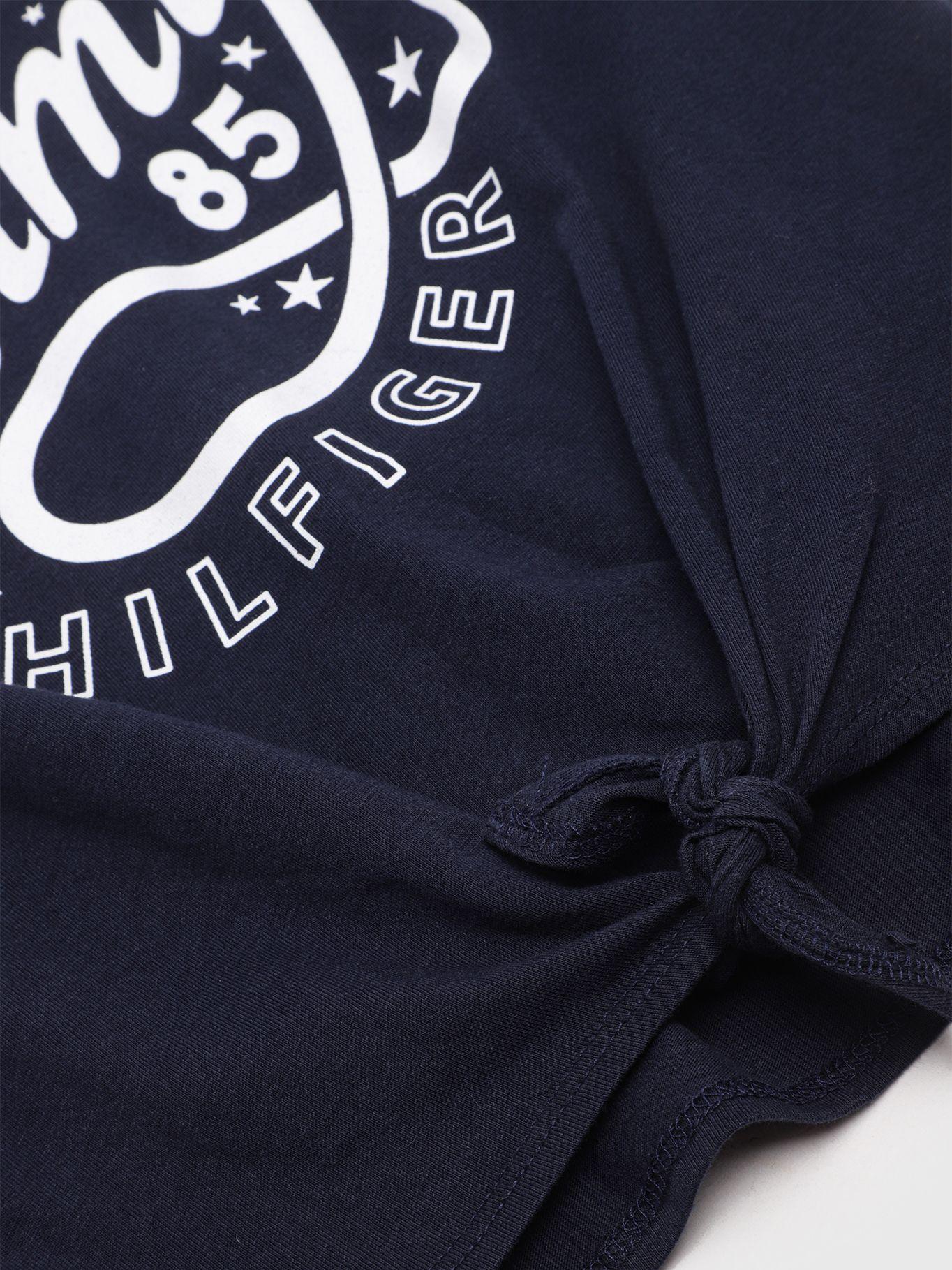 Polera Anudada Con Logo Azul Tommy Hilfiger-2