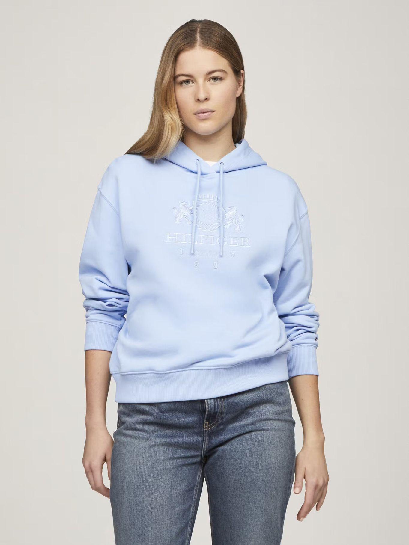 Polerón Hoodie Varsity Crest Celeste Tommy Hilfiger-0