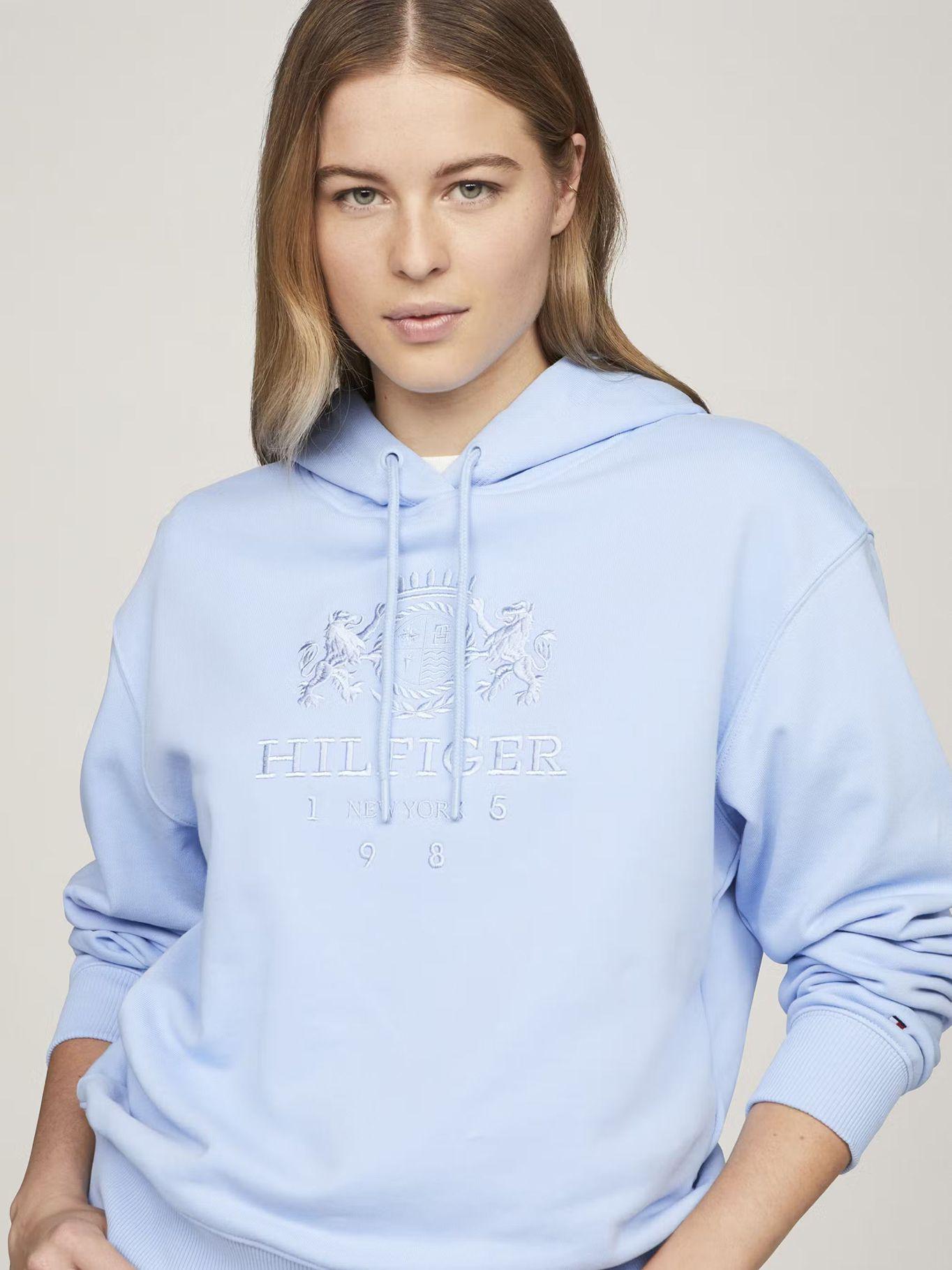 Polerón Hoodie Varsity Crest Celeste Tommy Hilfiger-3