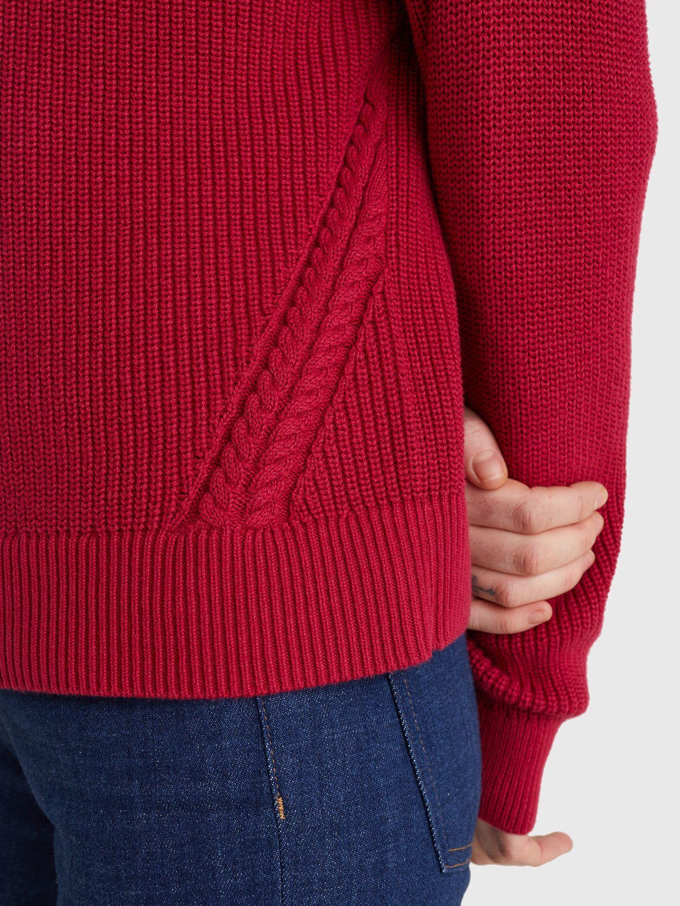 Sweater Relaxed Half Zip Rojo Tommy Hilfiger-4