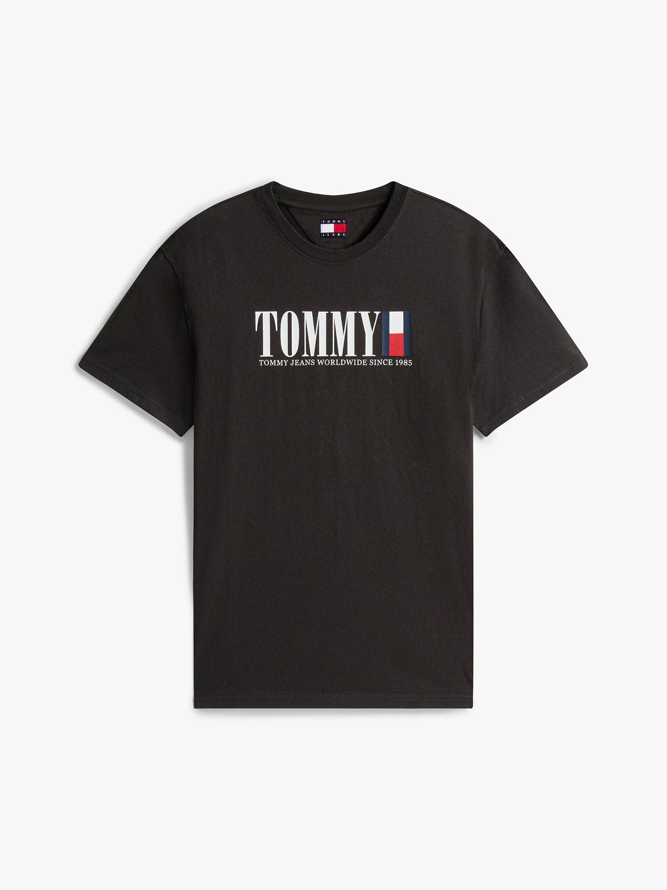 Polera C-Neck Con Logo Negro BDS Tommy Jeans-4