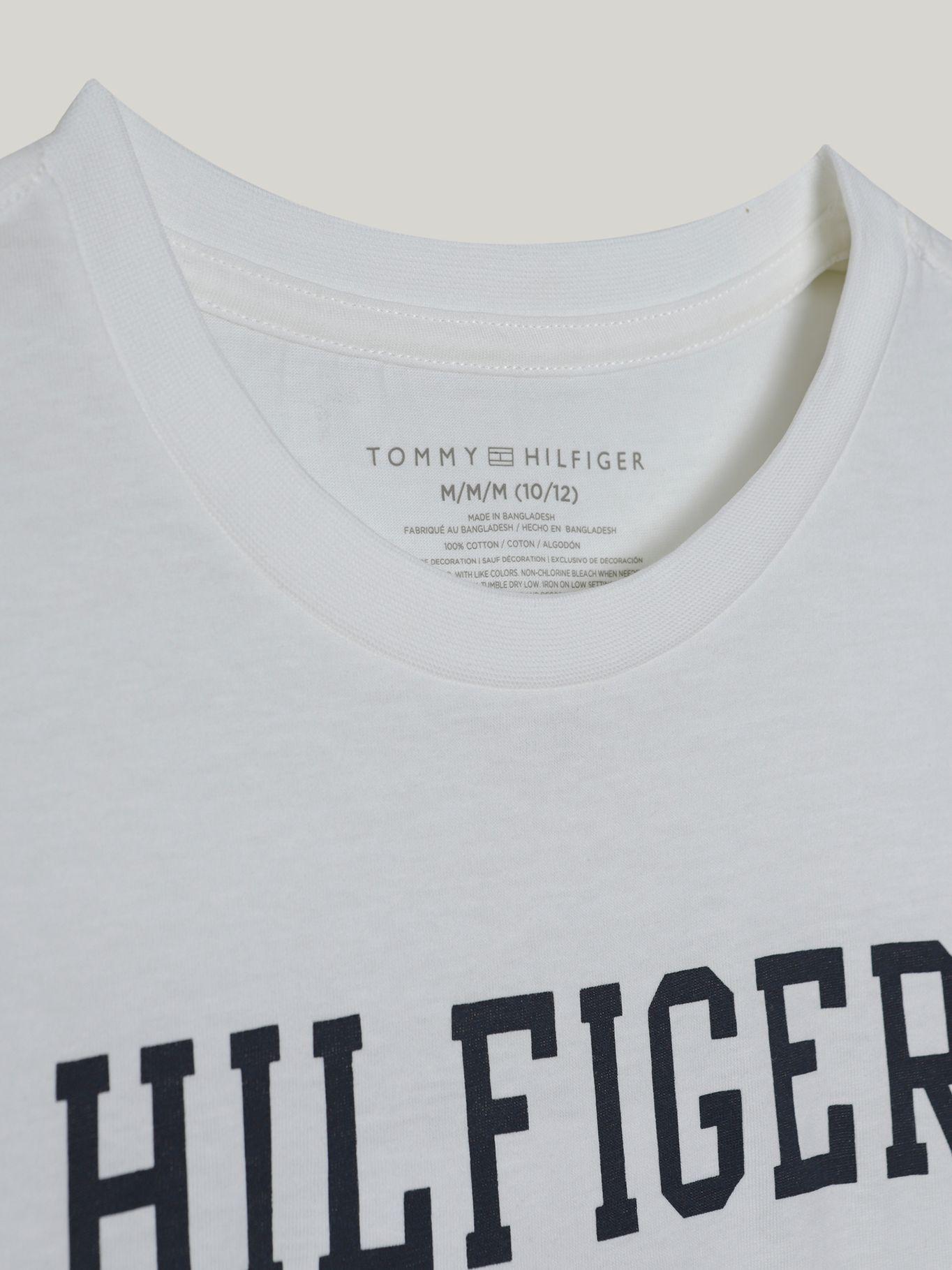 Polera De Niño Freshmen Con Logo Blanco Tommy Hilfiger-3