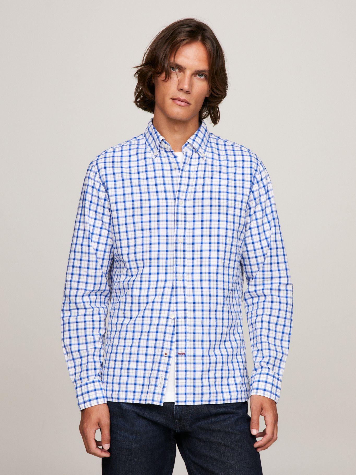 CAMISA FLEX REGULAR FIT CUADROS CELESTE TOMMY HILFIGER-0