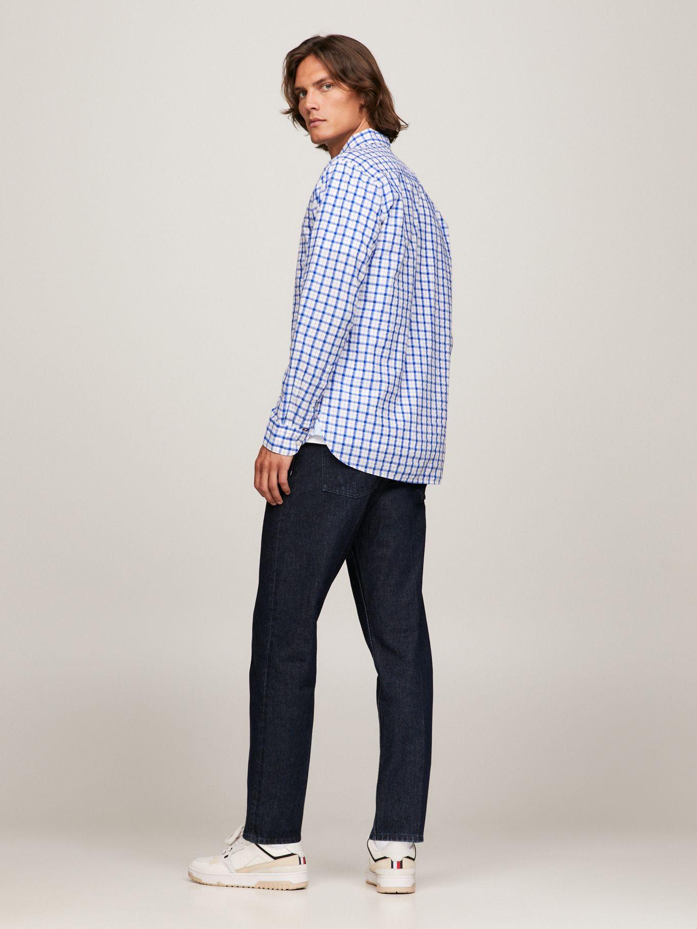 CAMISA FLEX REGULAR FIT CUADROS CELESTE TOMMY HILFIGER-2