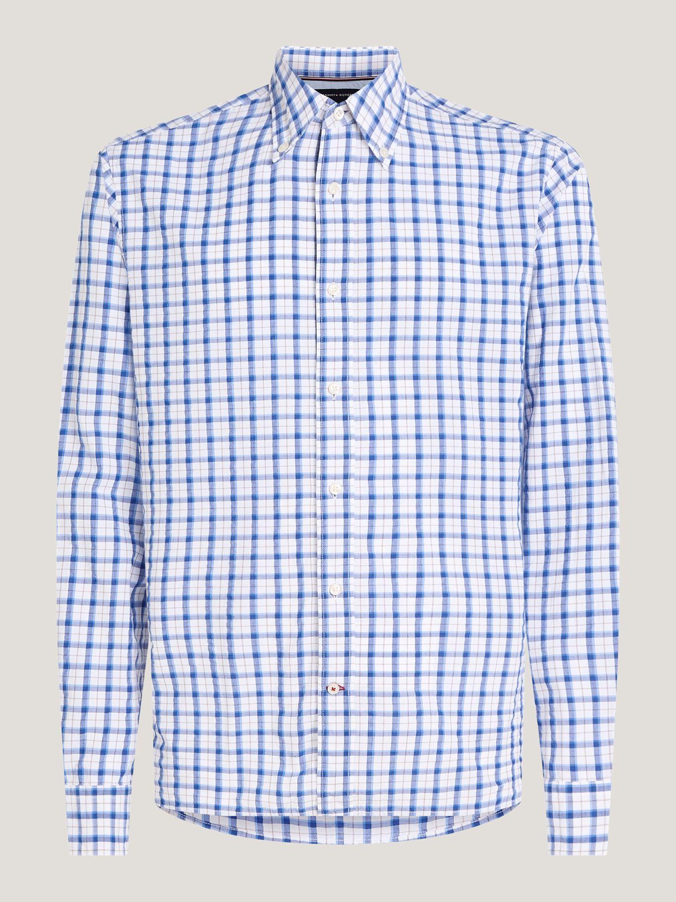 CAMISA FLEX REGULAR FIT CUADROS CELESTE TOMMY HILFIGER-4