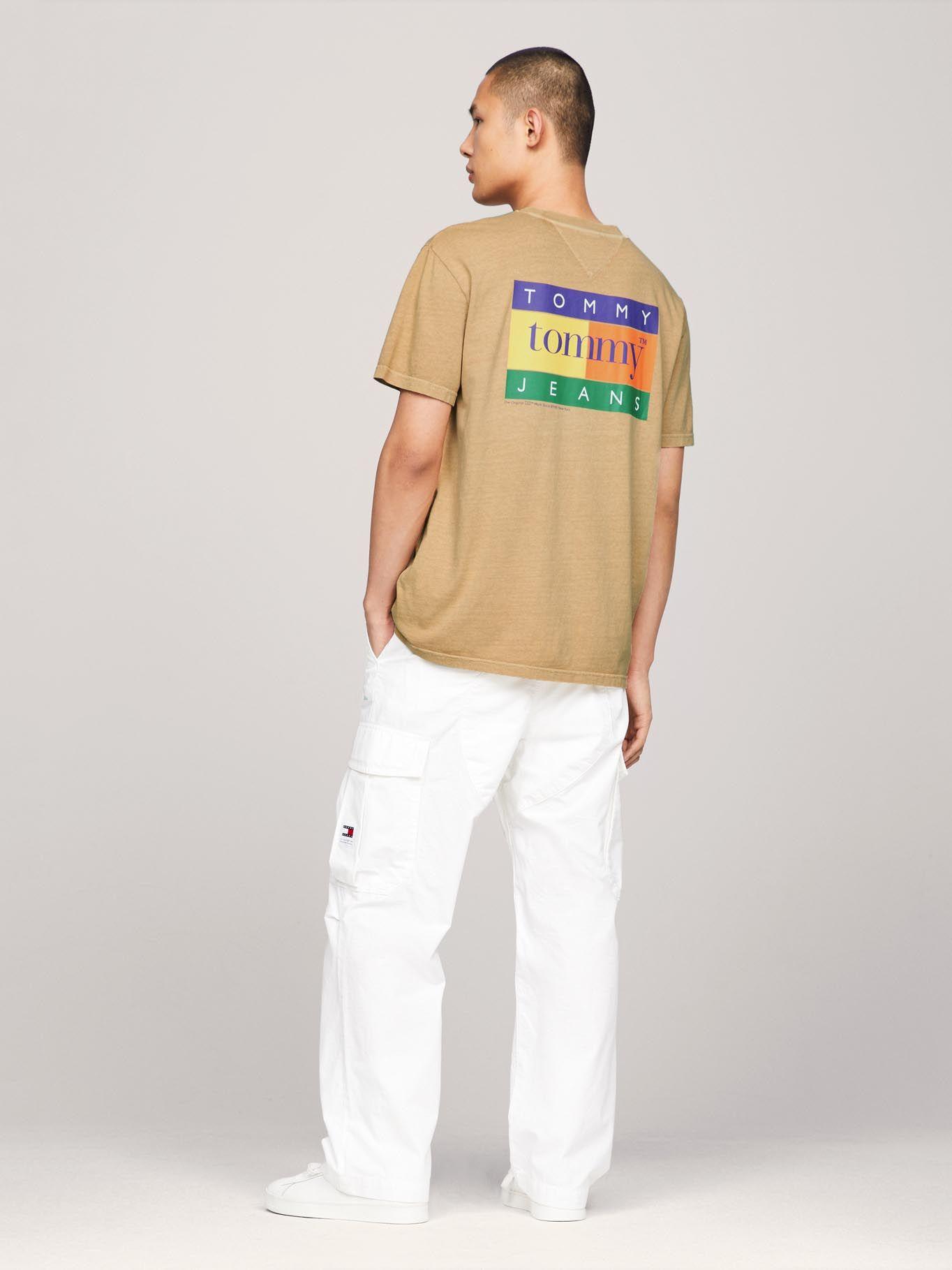 Polera Summer Flag Regular Fit Café Tommy Jeans-2