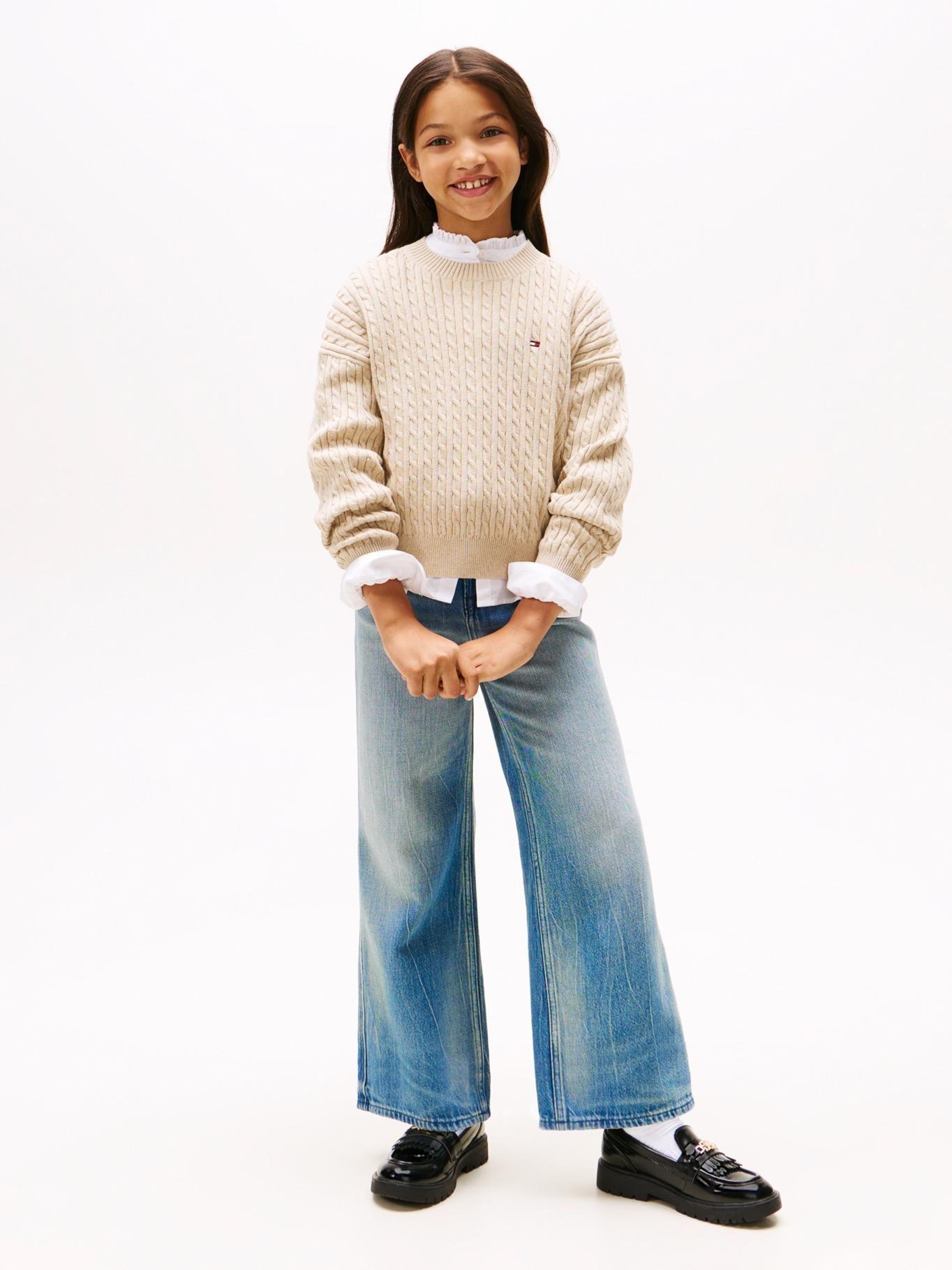 Sweater Trenzado Beige Tommy Hilfiger FO-1