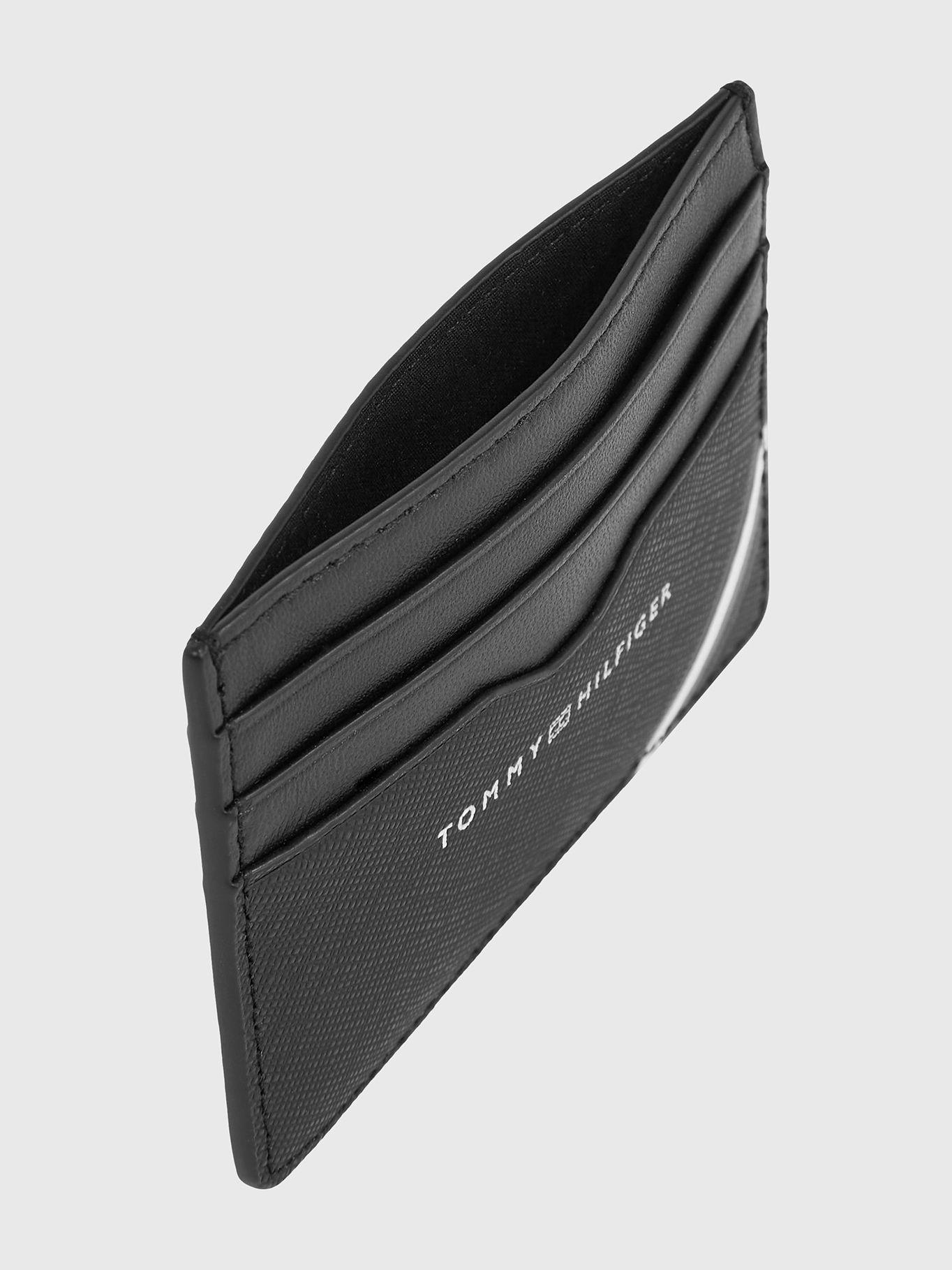 Tarjetero De Cuero Global Stripe Negro Tommy Hilfiger-2