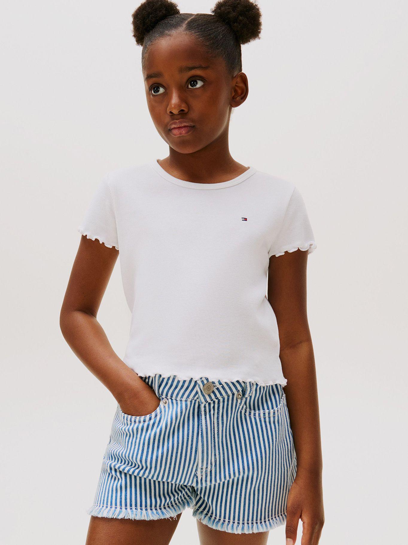 Polera Con Ribetes Fruncidos Blanco Tommy Hilfiger-0