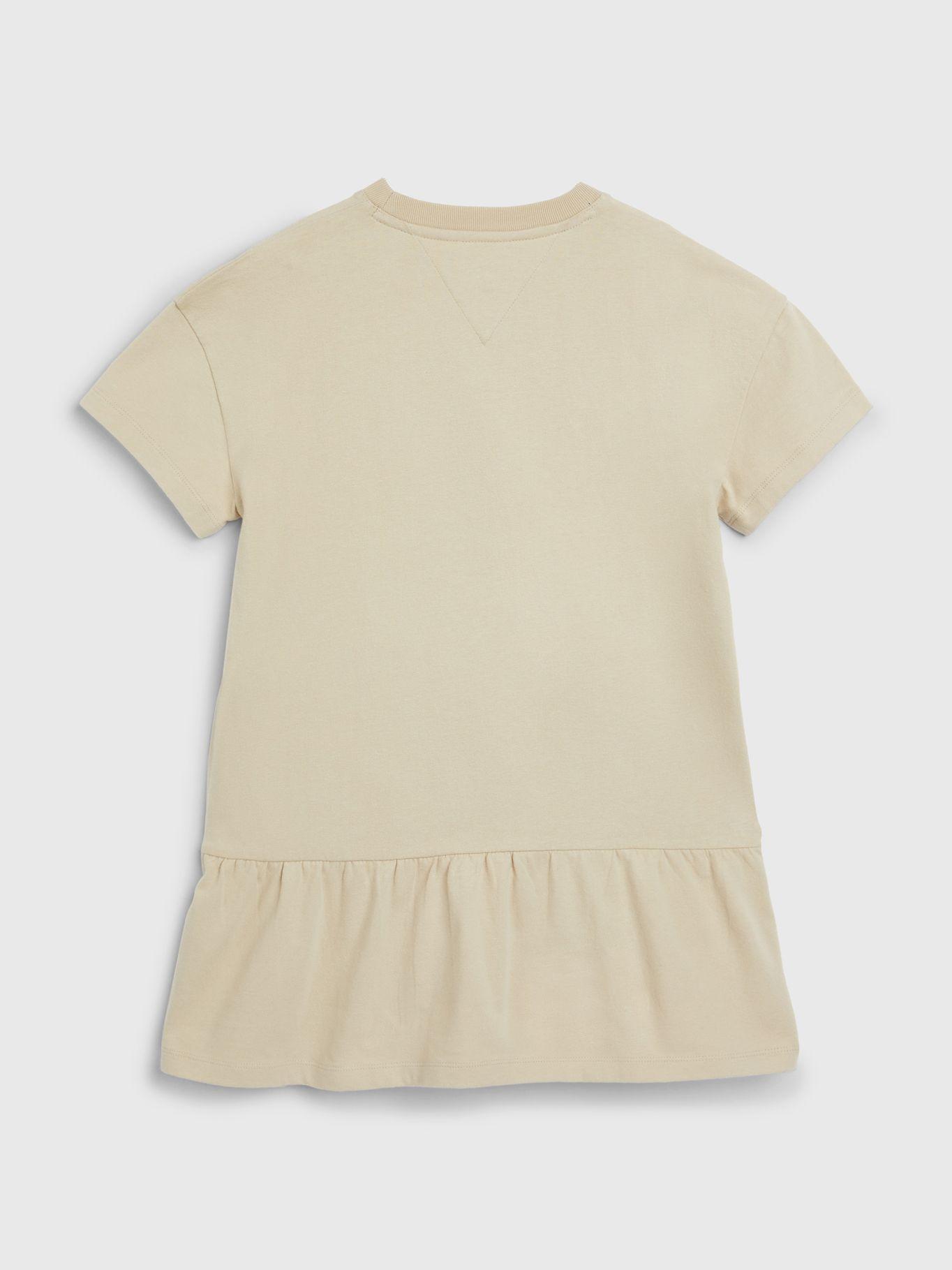 Vestido Camisero Con Logo Nyc Beige Tommy Hilfiger-1