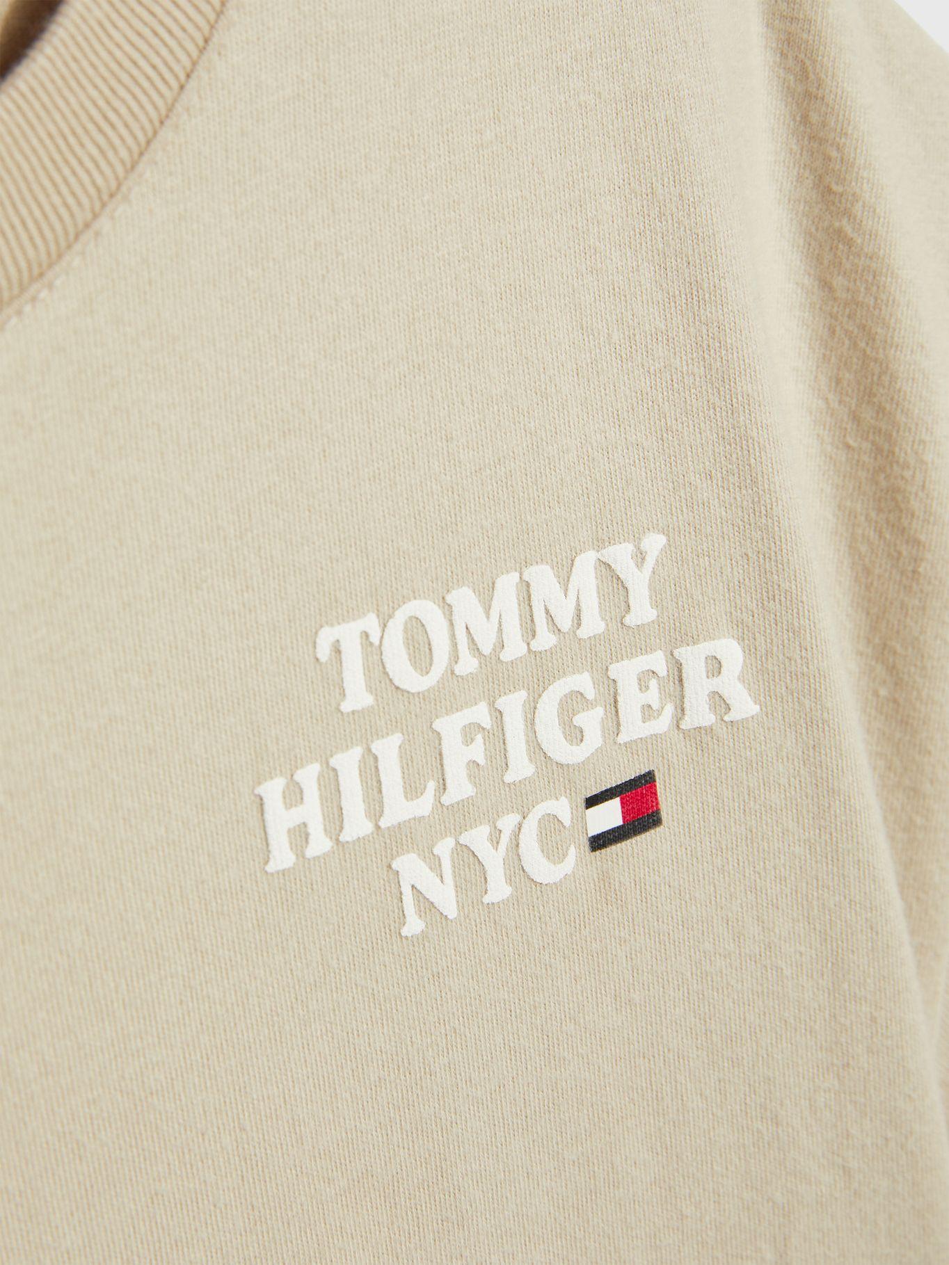 Vestido Camisero Con Logo Nyc Beige Tommy Hilfiger-2