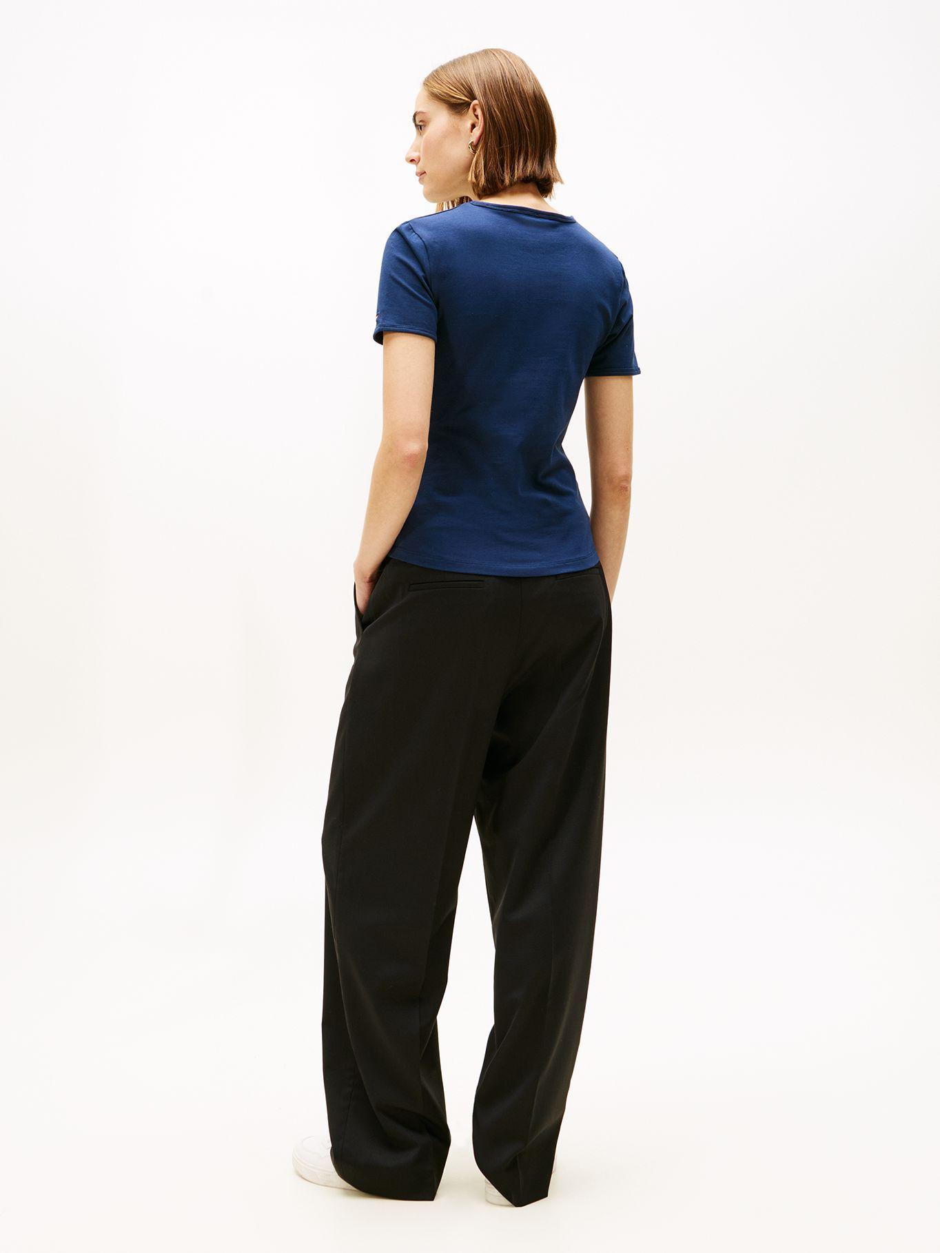 Polera Varsity Slim Fit Azul Tommy Hilfiger-2