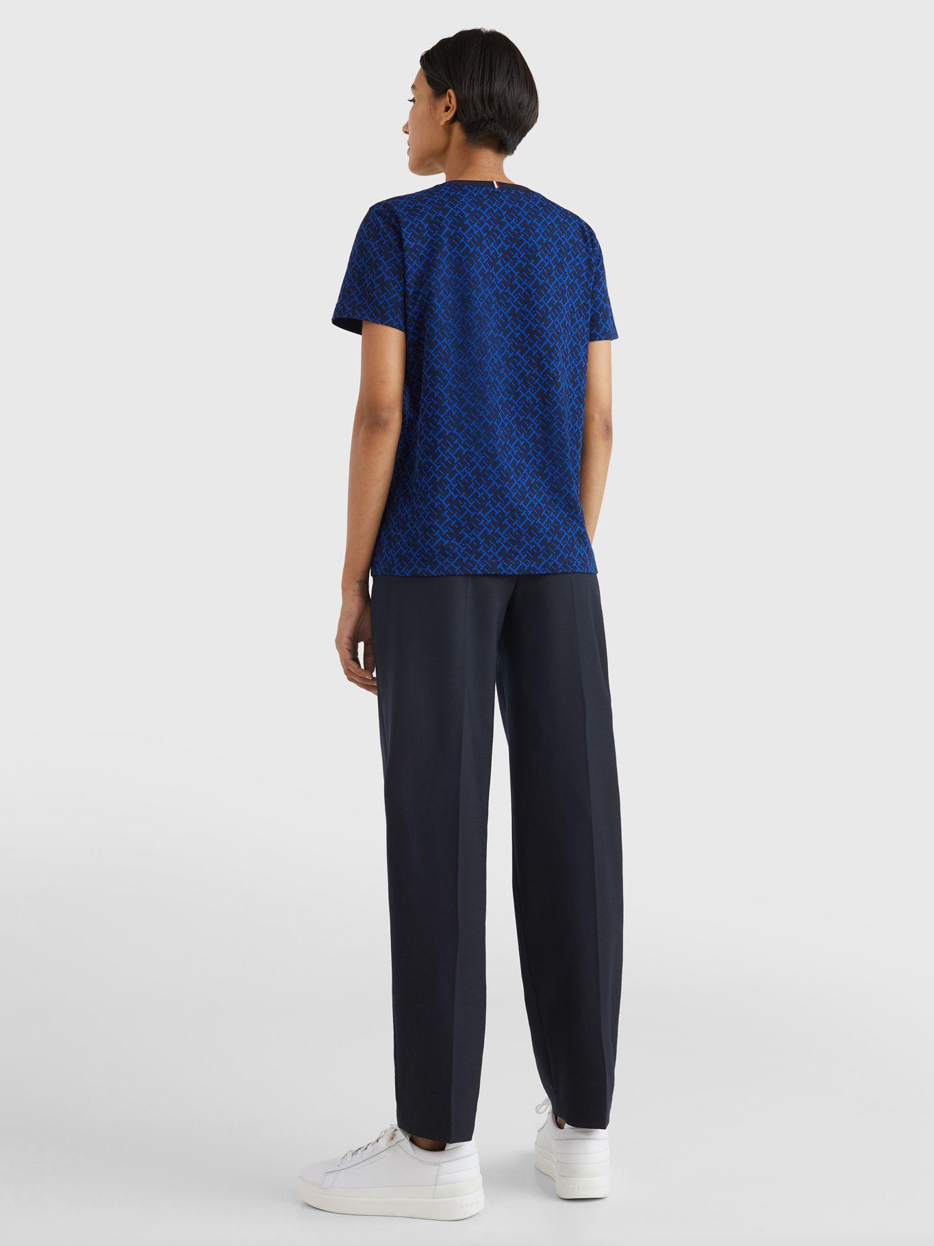 Polera Monogram Print Regular Azul Tommy Hilfiger-2