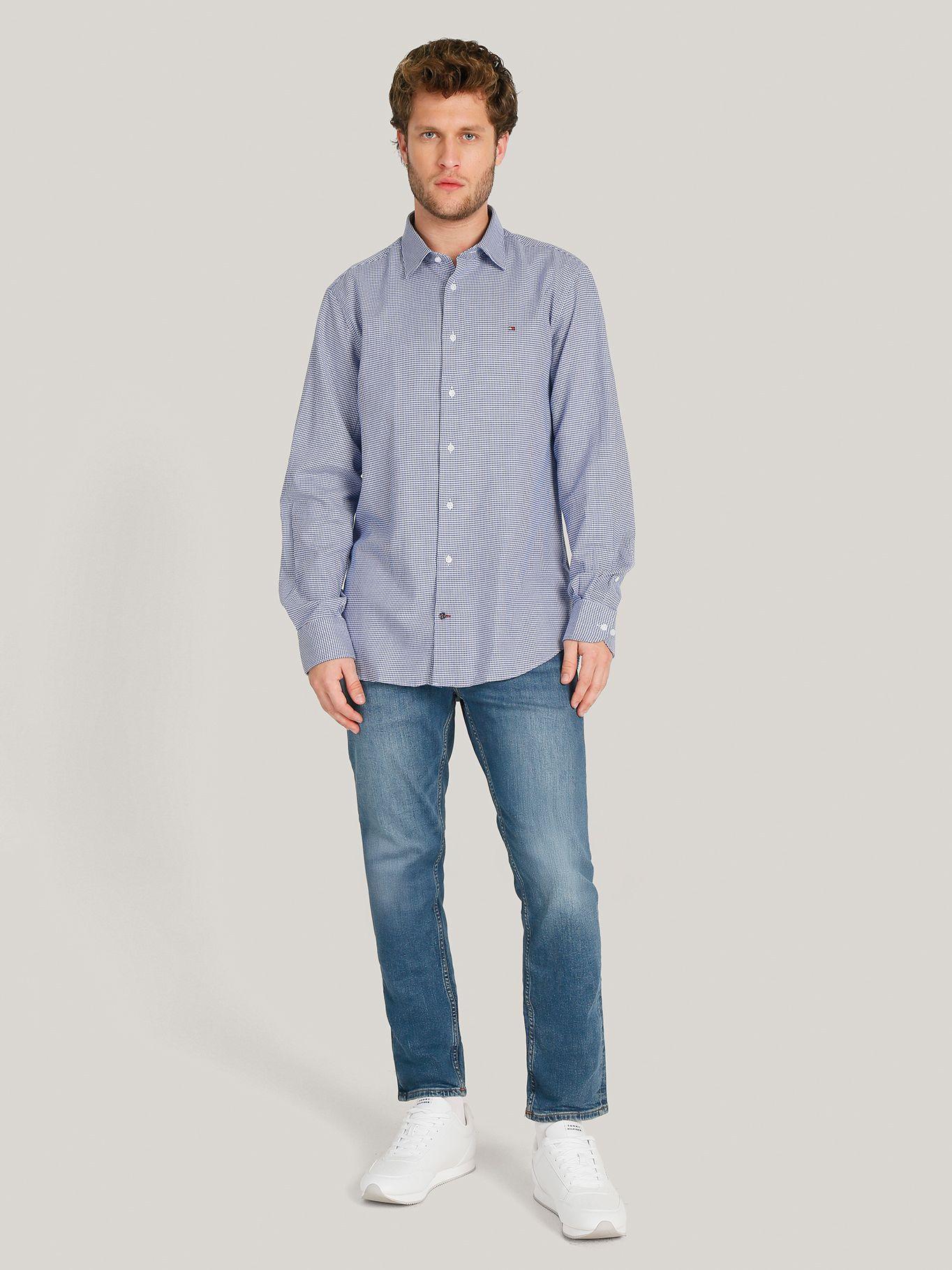 Camisa Solid Regular Fit Azul Tommy Hilfiger-1