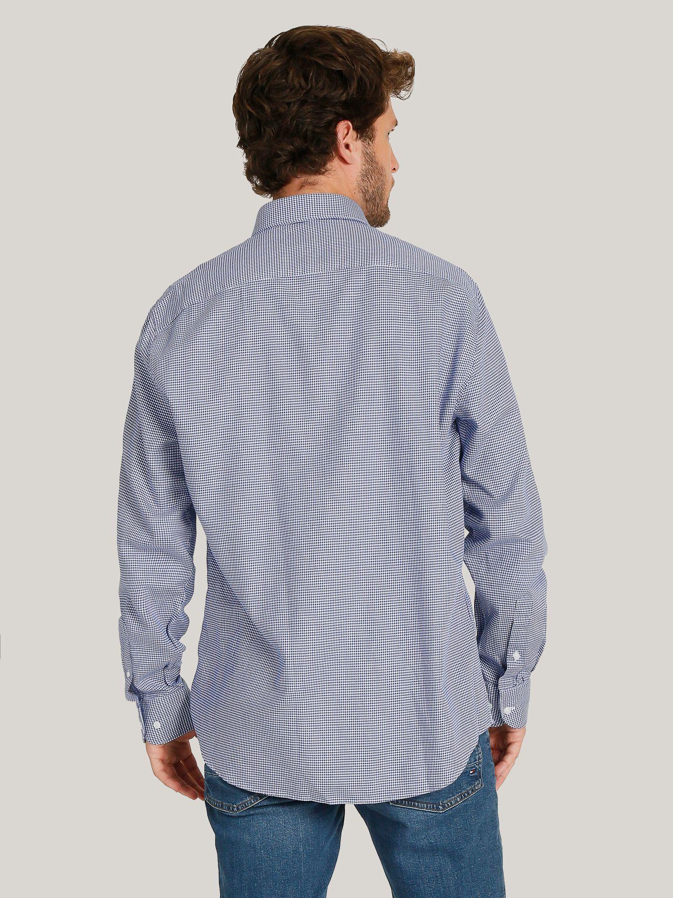 Camisa Solid Regular Fit Azul Tommy Hilfiger-3