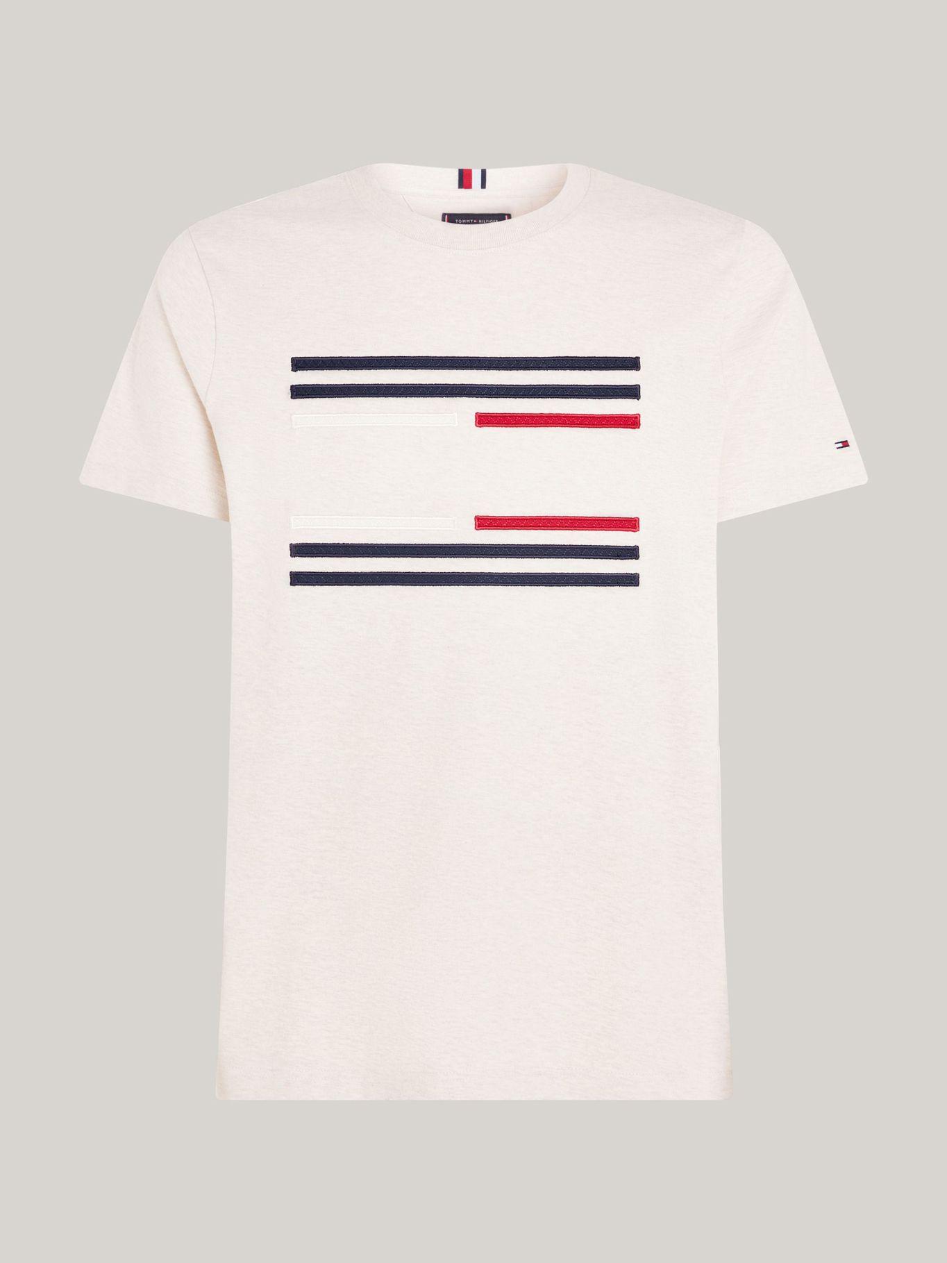 Polera Con Logo Flag Beige Tommy Hilfiger-4