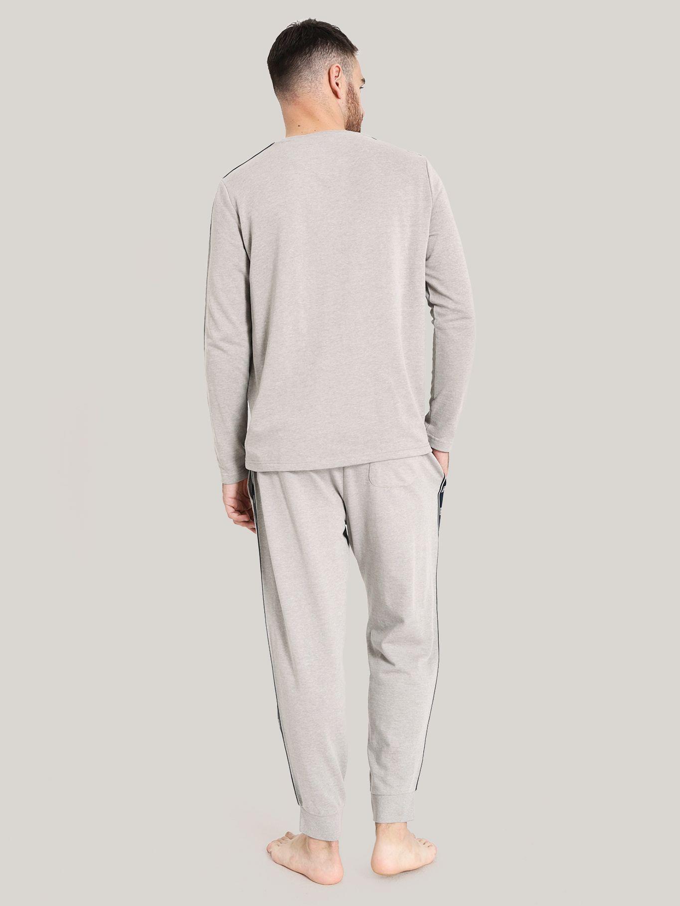 Pijama Polera C-Neck Manga Larga Gris Tommy Hilfiger-2