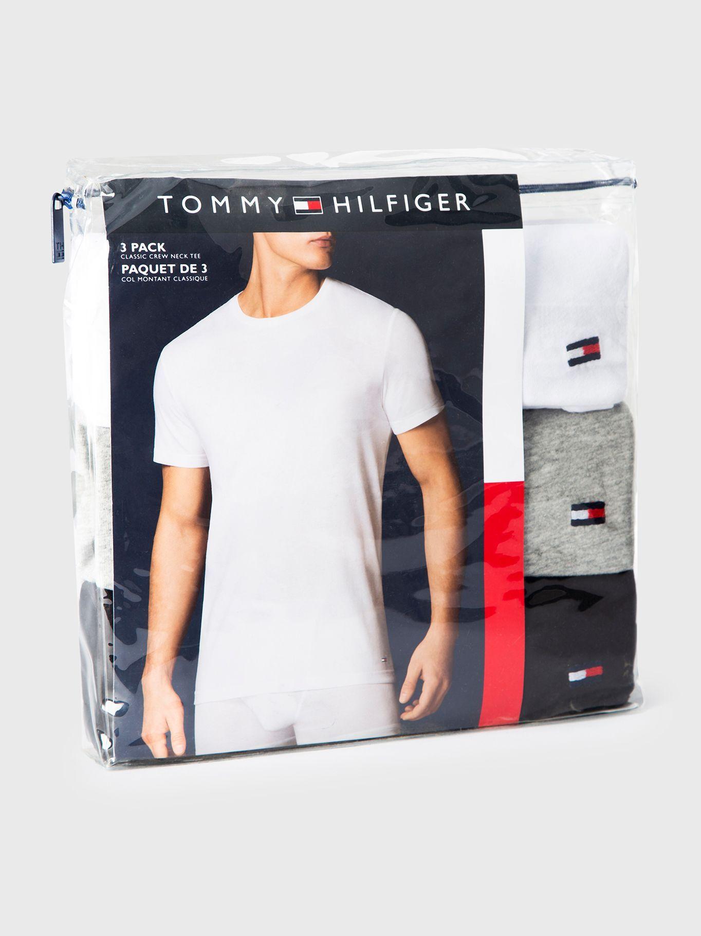 Pack De 3 Camisetas Essential Rojo Tommy Hilfiger-1