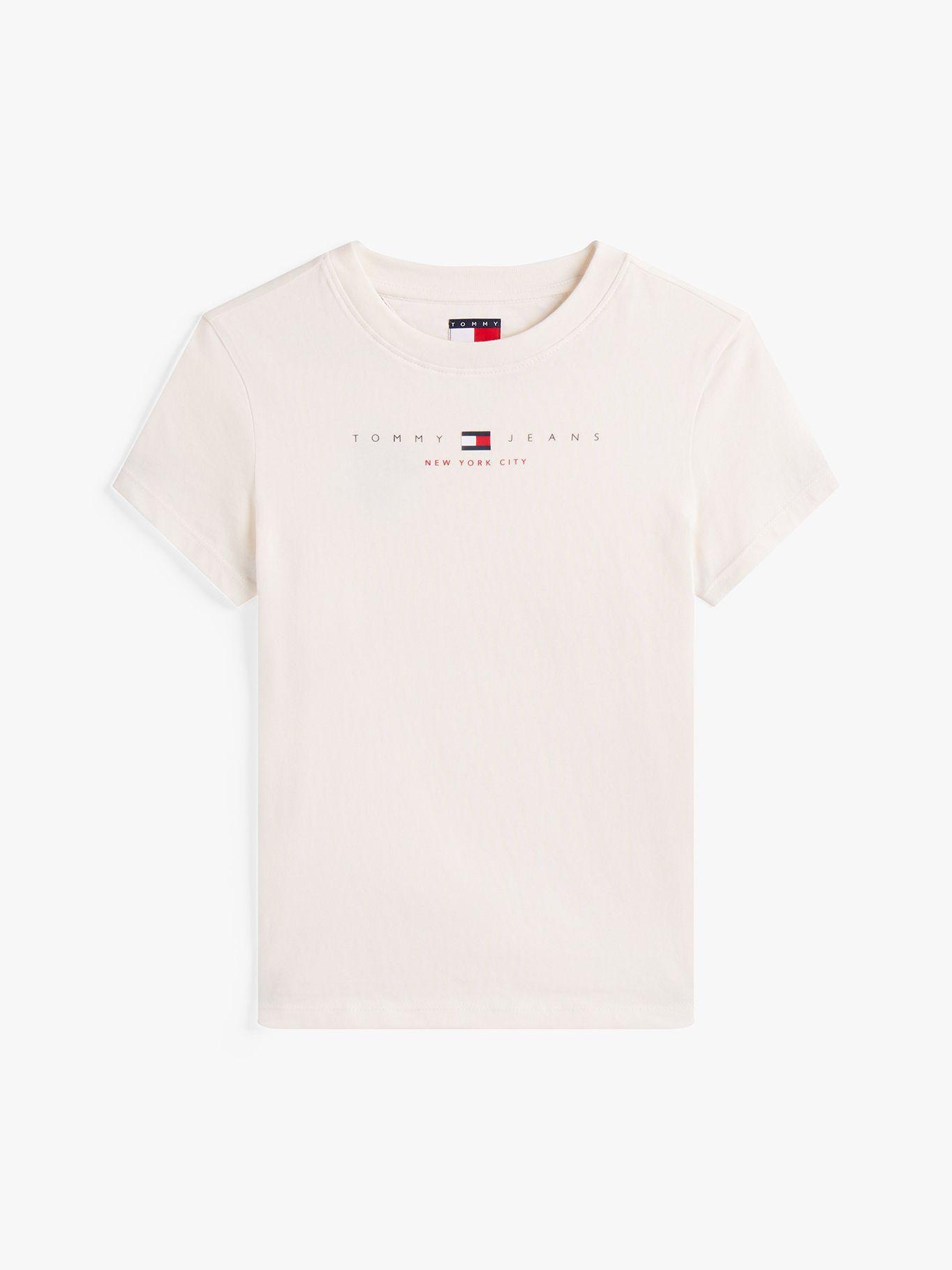 Polera Slim Fit Con Logo Lineal Blanco YBH Tommy Jeans-4