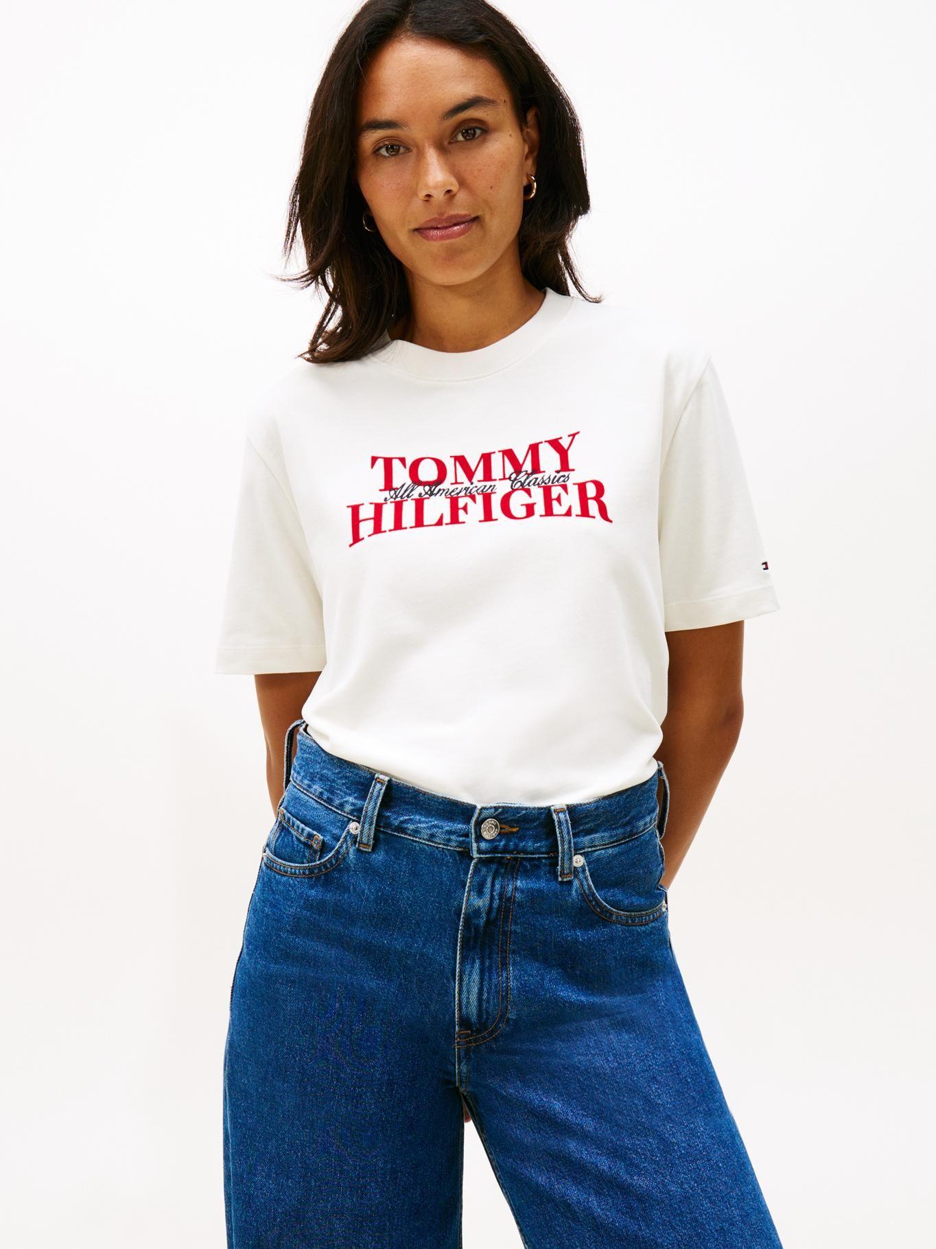 Polera Moderno  Logo Relaxed Fit Tommy Hilfiger Blanco-0