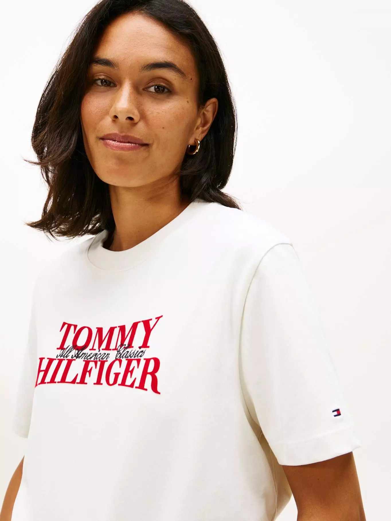 Polera Moderno  Logo Relaxed Fit Tommy Hilfiger Blanco-3