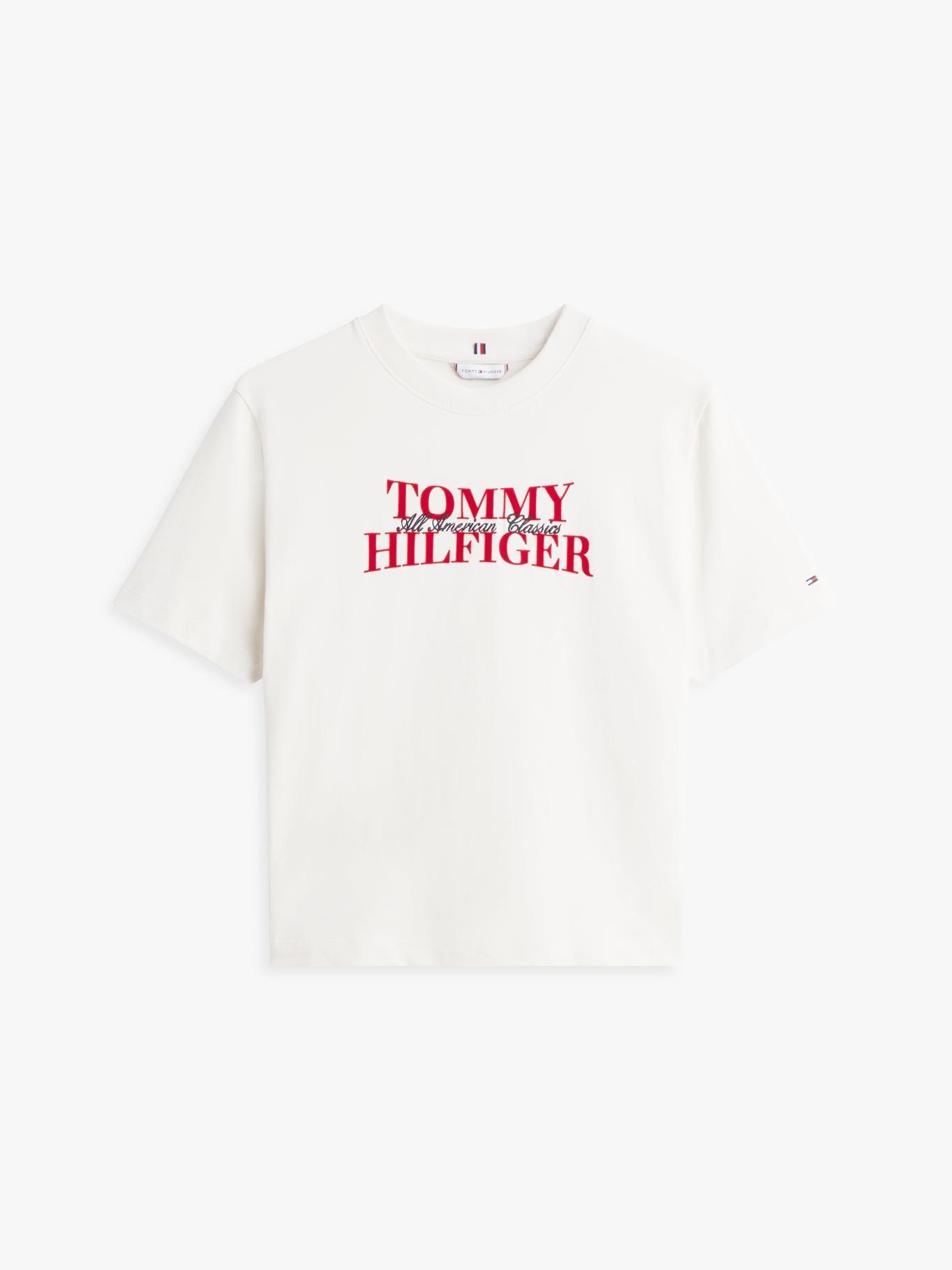 Polera Moderno  Logo Relaxed Fit Tommy Hilfiger Blanco-4