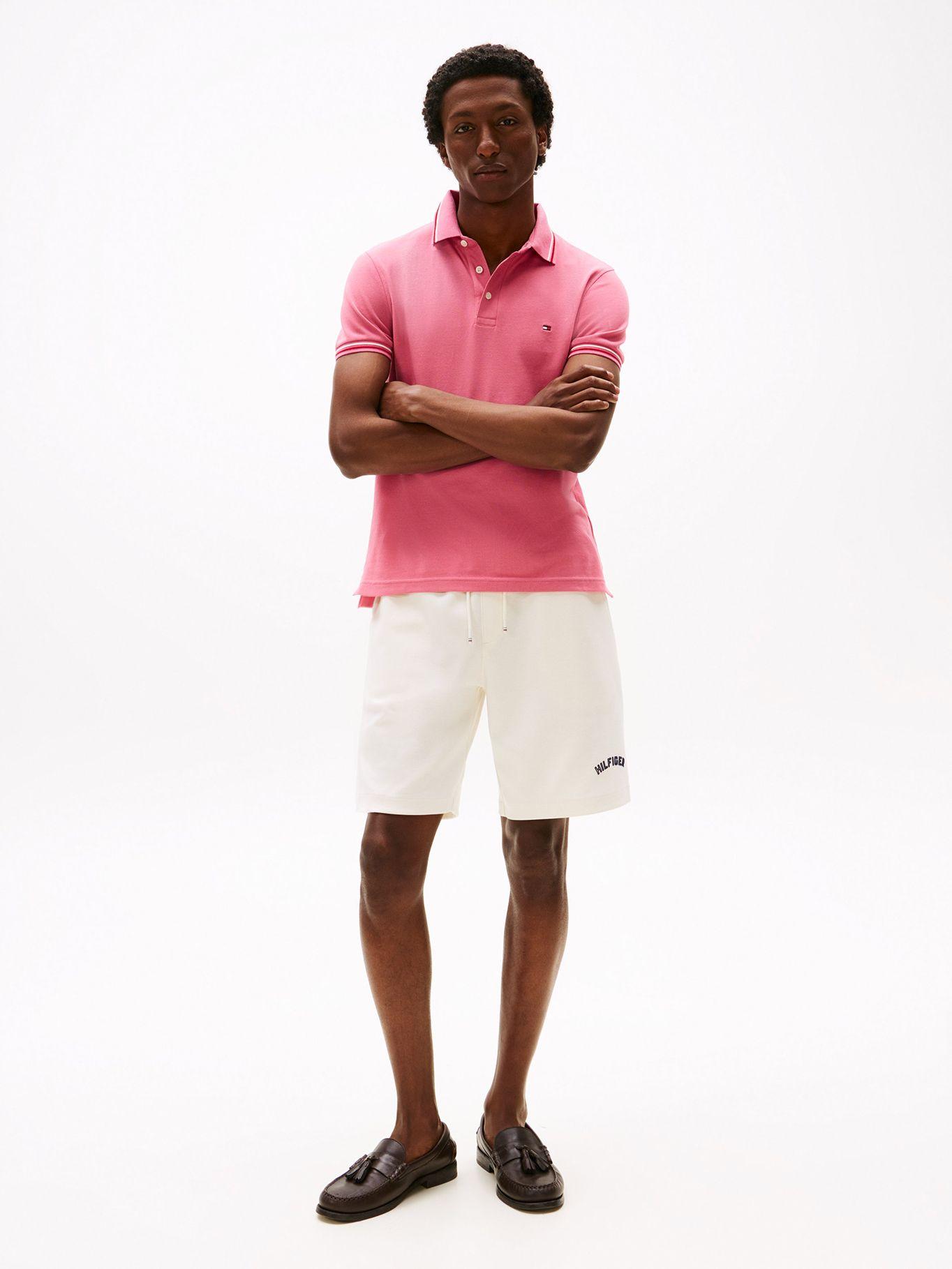 Polo Seasonal Ribeteado Slim  Rosado THW Tommy Hilfiger-1