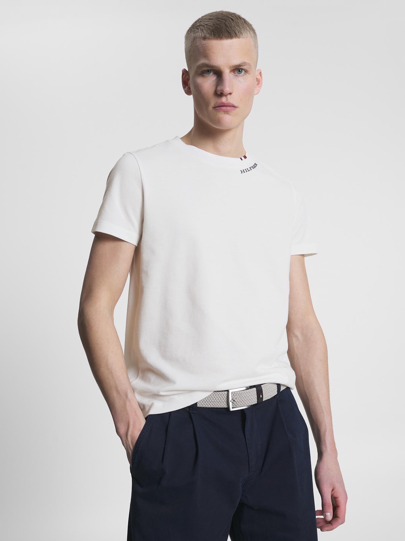 Polera Neckline Slim Fit Blanco Tommy Hilfiger-0