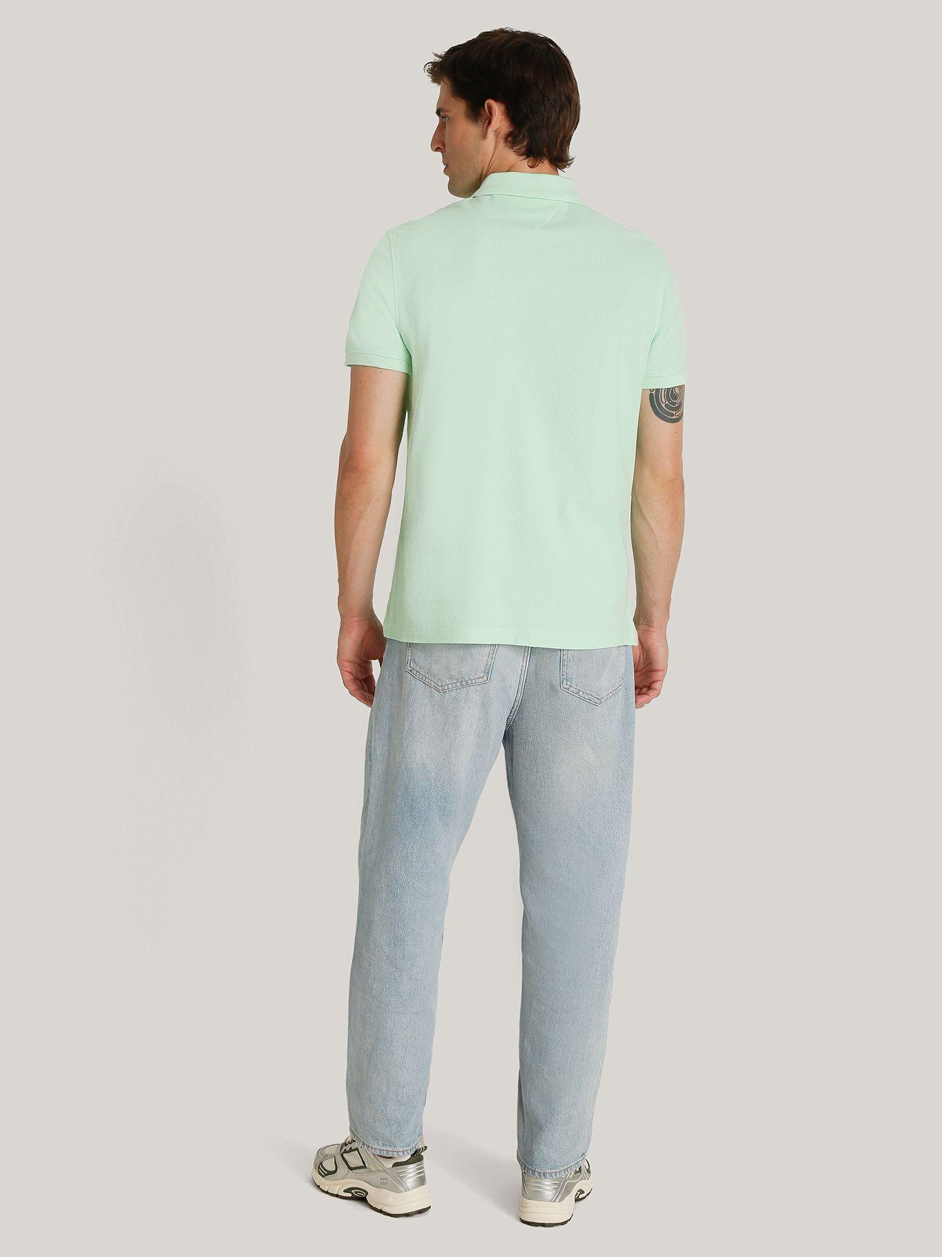 Polo Regular Con Logo Vertical Verde Tommy Hilfiger-2
