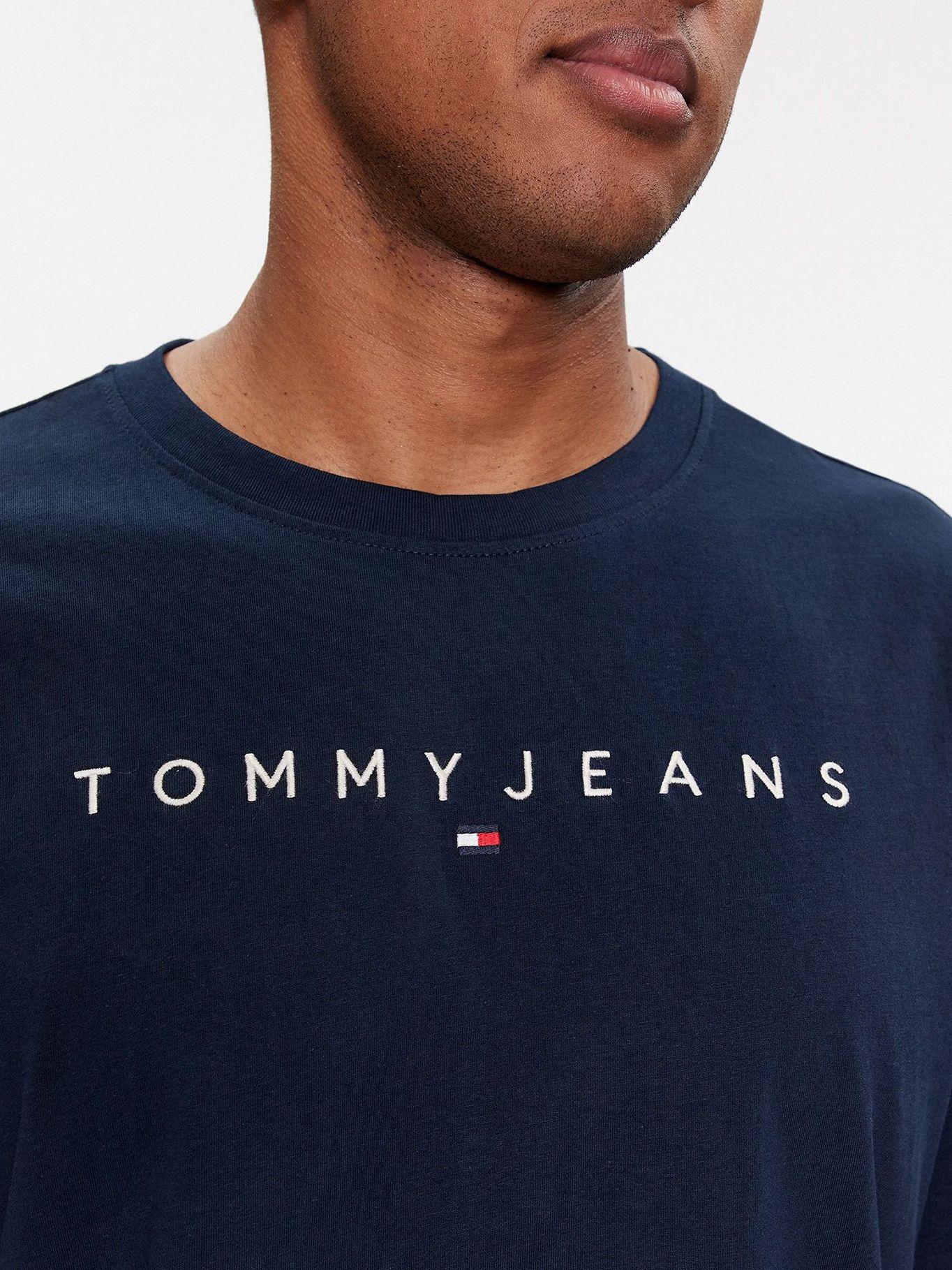 Polera Regular-Linear Logo Azul Tommy Jeans-4