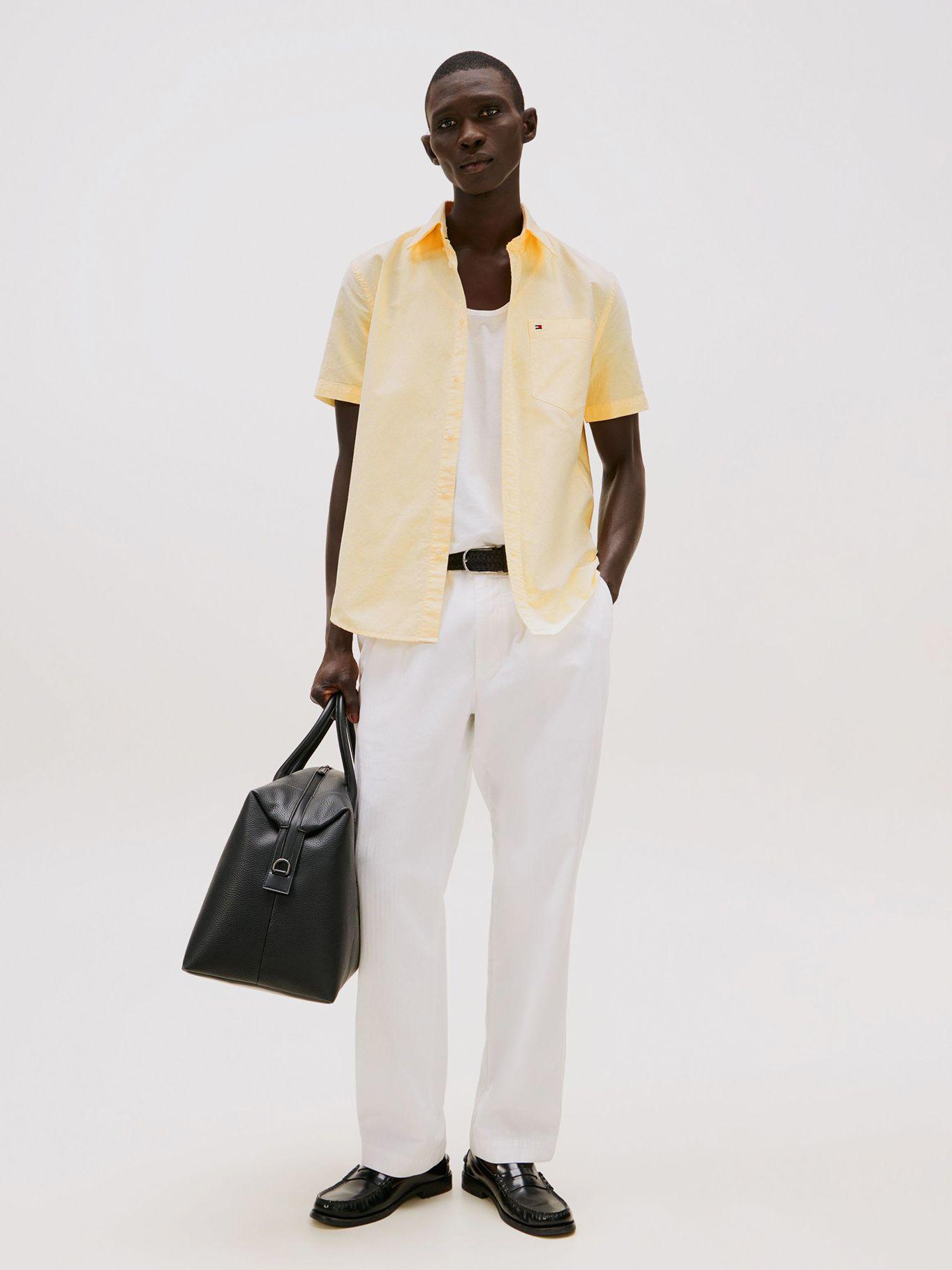 Camisa Heritage Oxford Regular- Amarillo Tommy Hilfiger-1