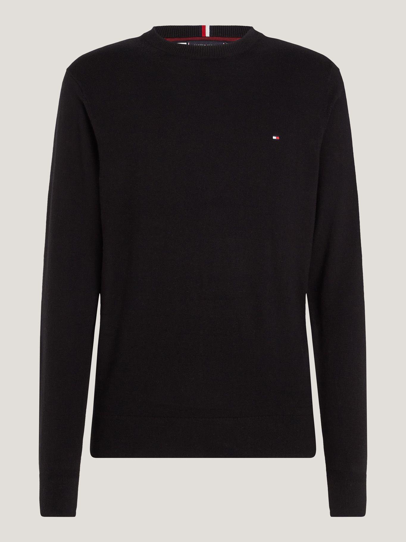 Sweater Pima Con Cachemira Y Logo Negro Tommy Hilfiger-4