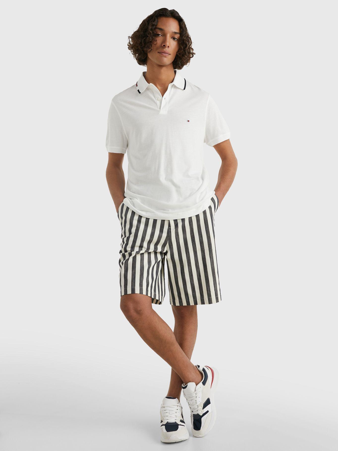 Polo Con Cuello Ribeteado Blanco Tommy Hilfiger-1