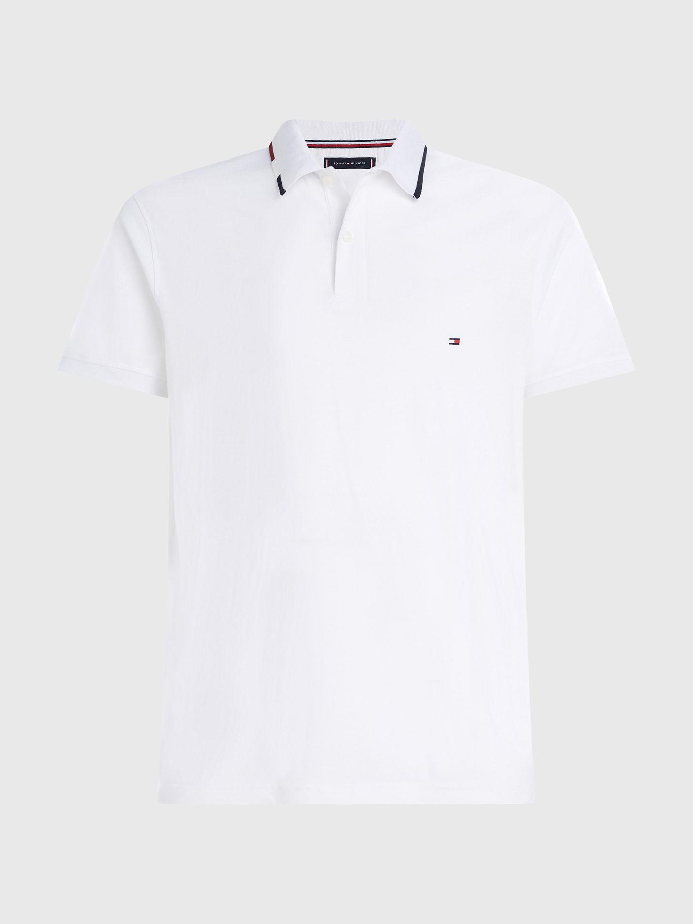 Polo Con Cuello Ribeteado Blanco Tommy Hilfiger-4