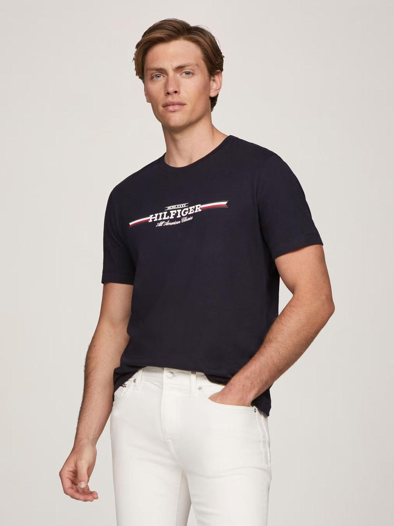 Polera Hilfiger Chest Stripe Logo Azul Tommy Hilfiger-0
