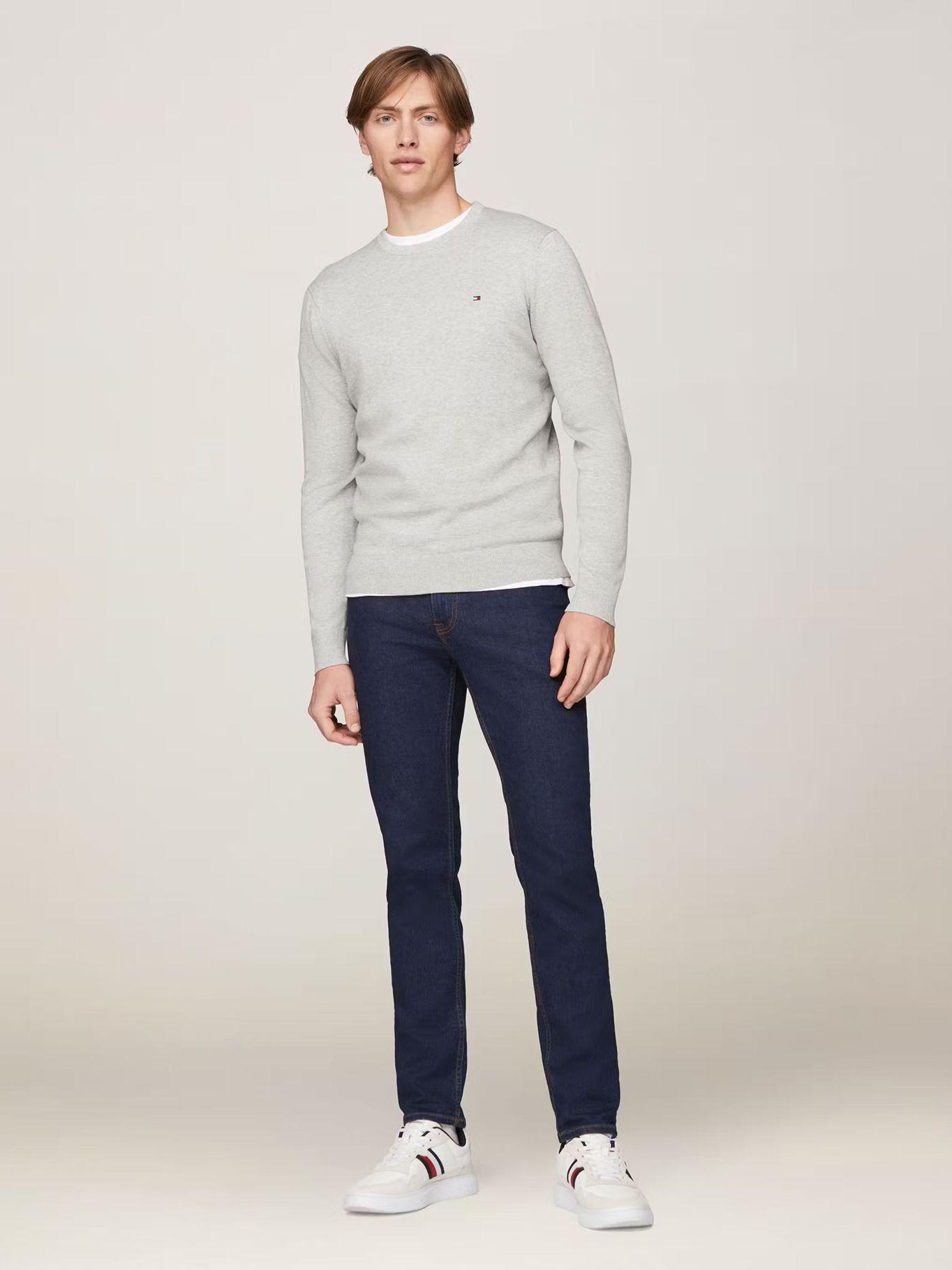 Sweater Básico Signature C-Neck Gris Tommy Hilfiger-1