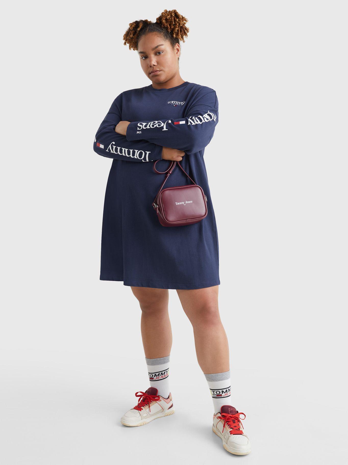 Vestido Curve Lower Logo Azul Tommy Jeans-1