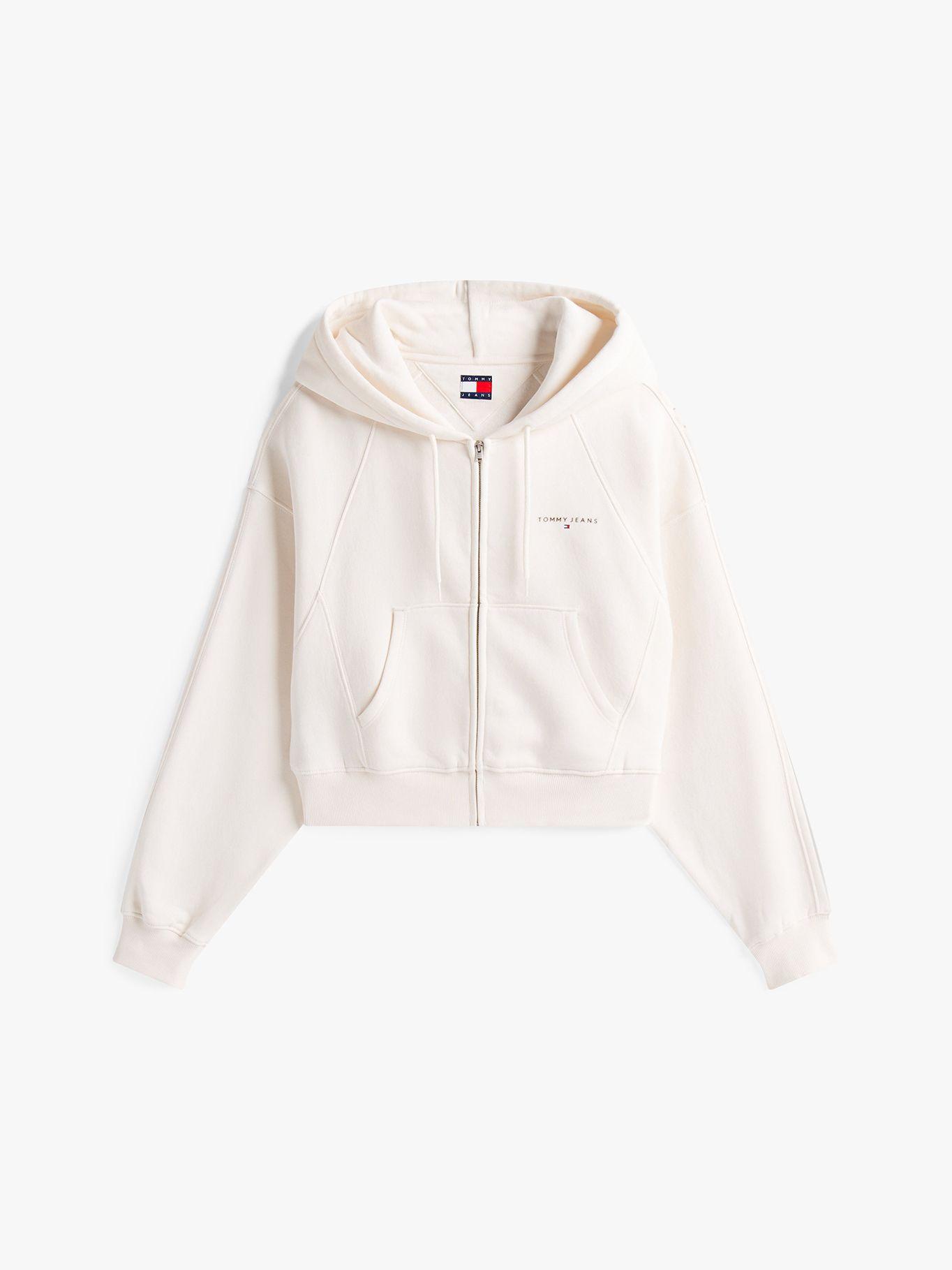 Polerón Hoodie Cropped Con Logo Blanco YBH Tommy Jeans-4