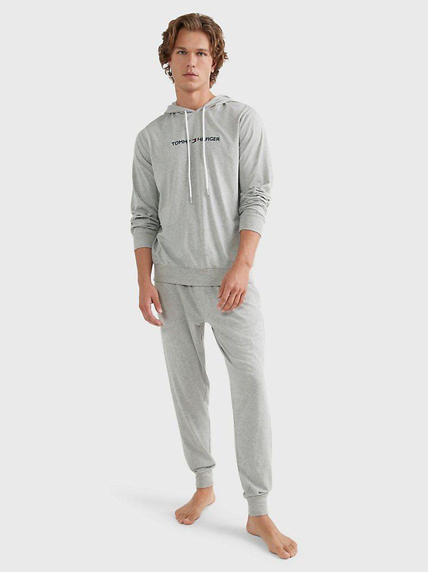 Polerón Pijama Con Logo Gris Hombre-1