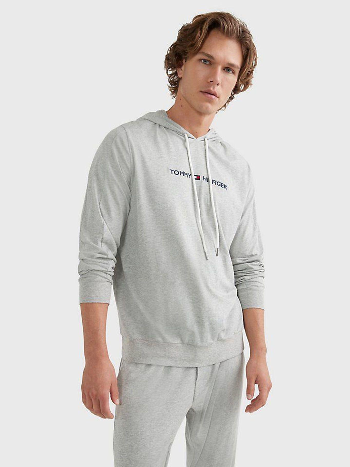 Polerón Pijama Con Logo Gris Hombre-0