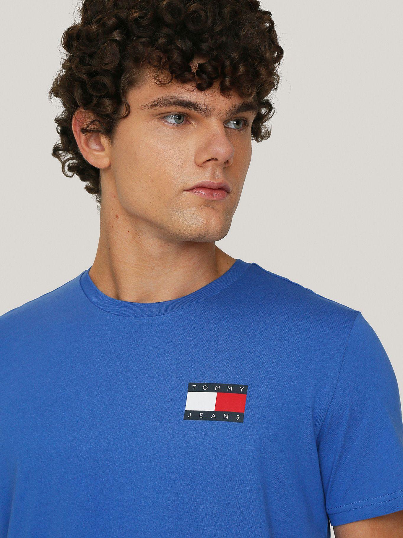 Polera Essential Flag Logo Celeste Tommy Jeans-4
