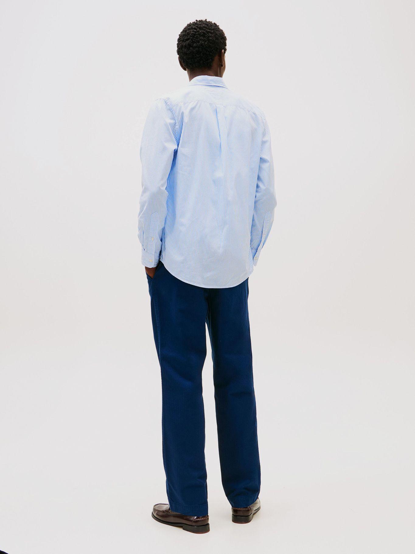Camisa Flex Regular Fit _ Rayas Celeste Tommy Hilfiger-2