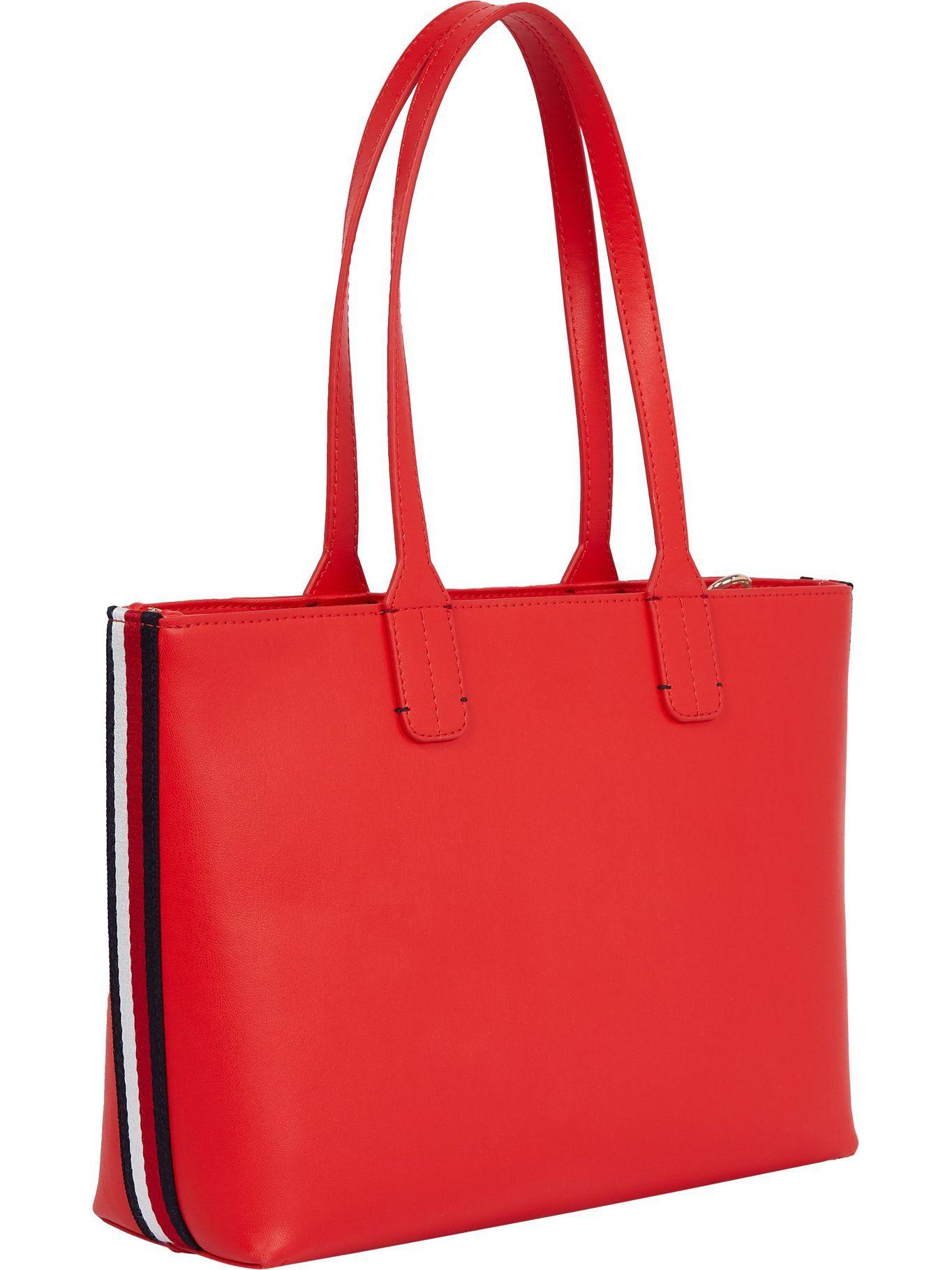 Bolso Tote Corporate Stripe Rojo Tommy Hilfiger-1