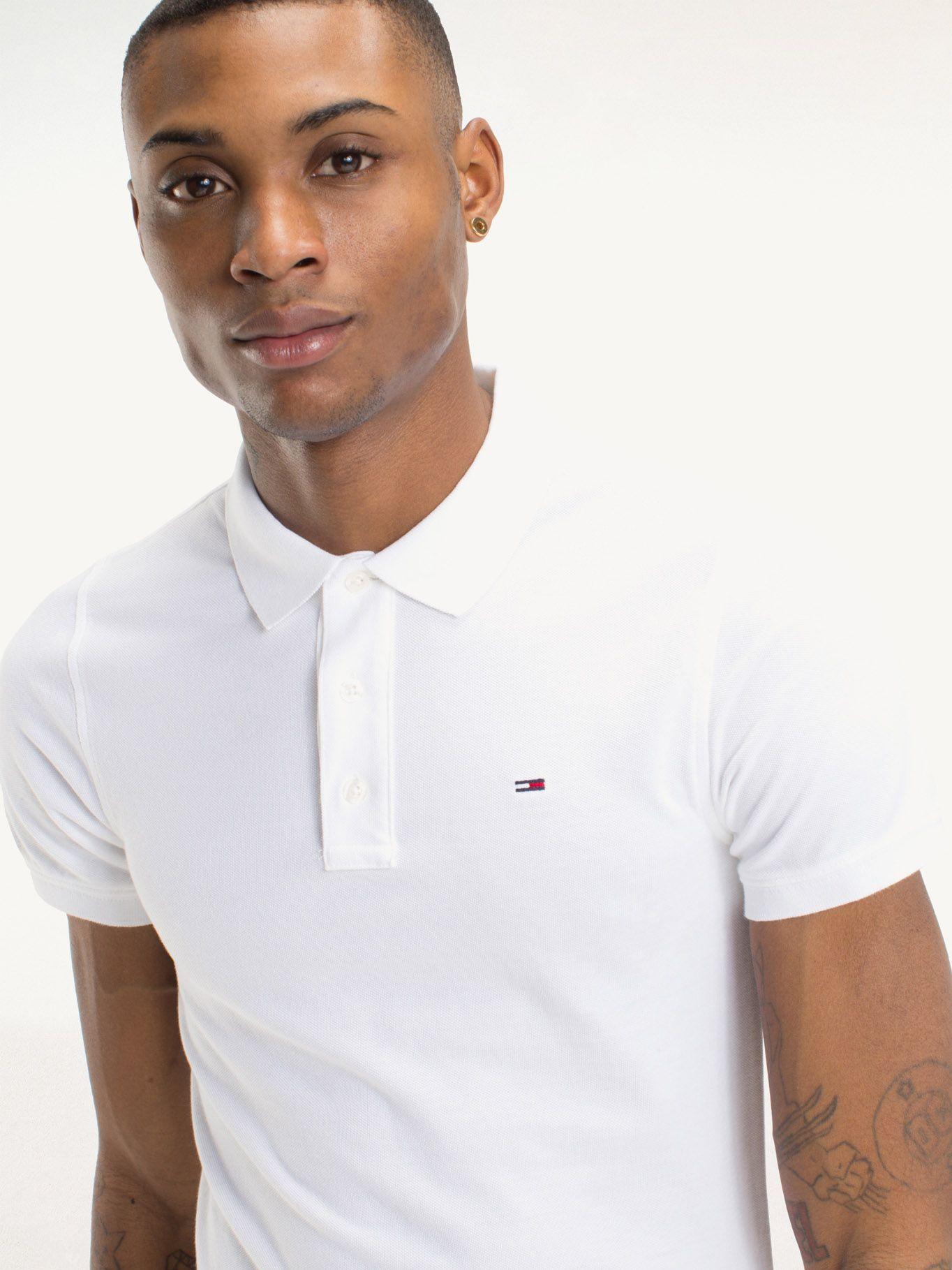 Polo Original Flag Slim Blanco Tommy Jeans E2-2