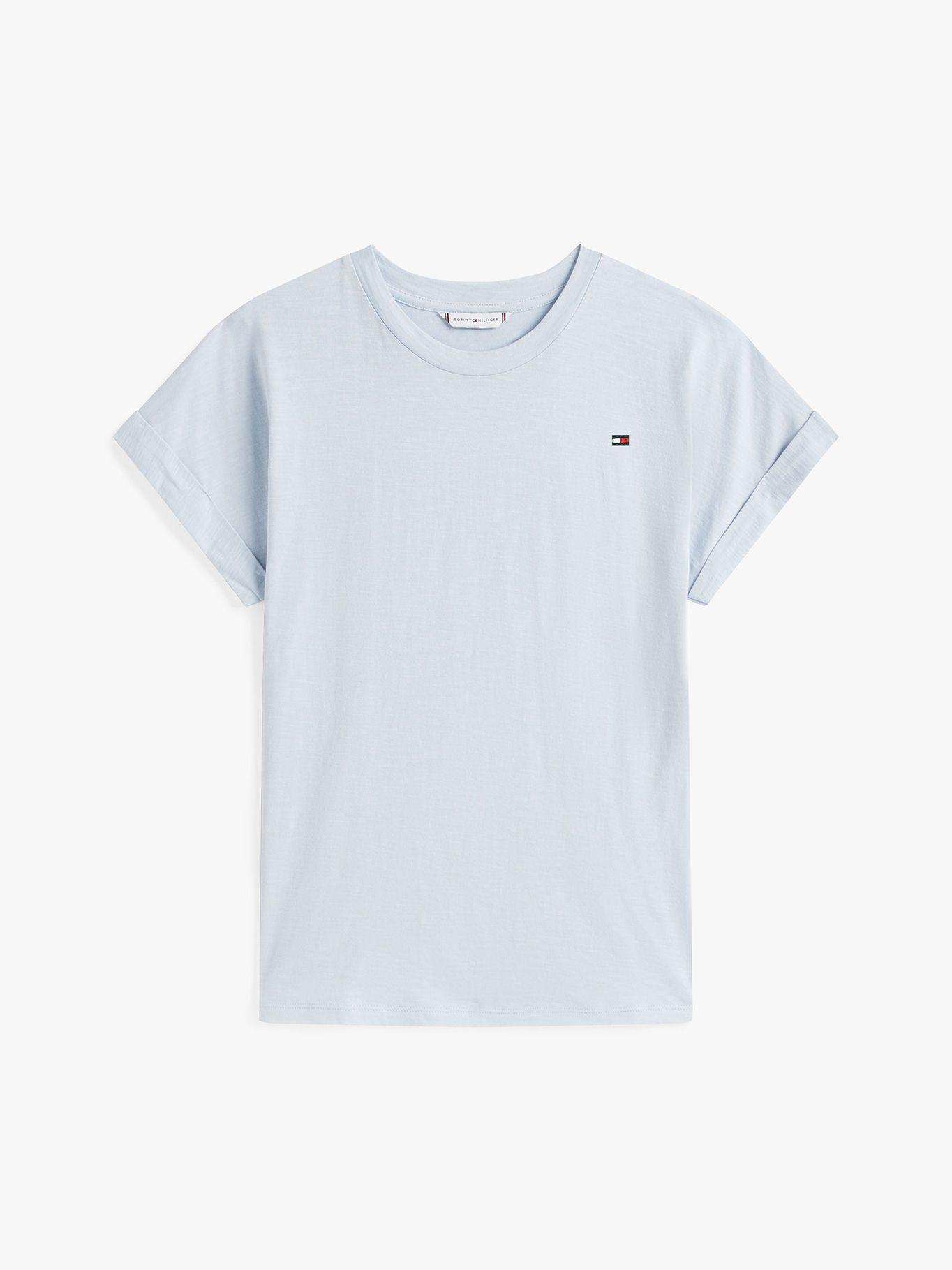 Polera Texturizada Con Logo Celeste C1O Tommy Hilfiger-4