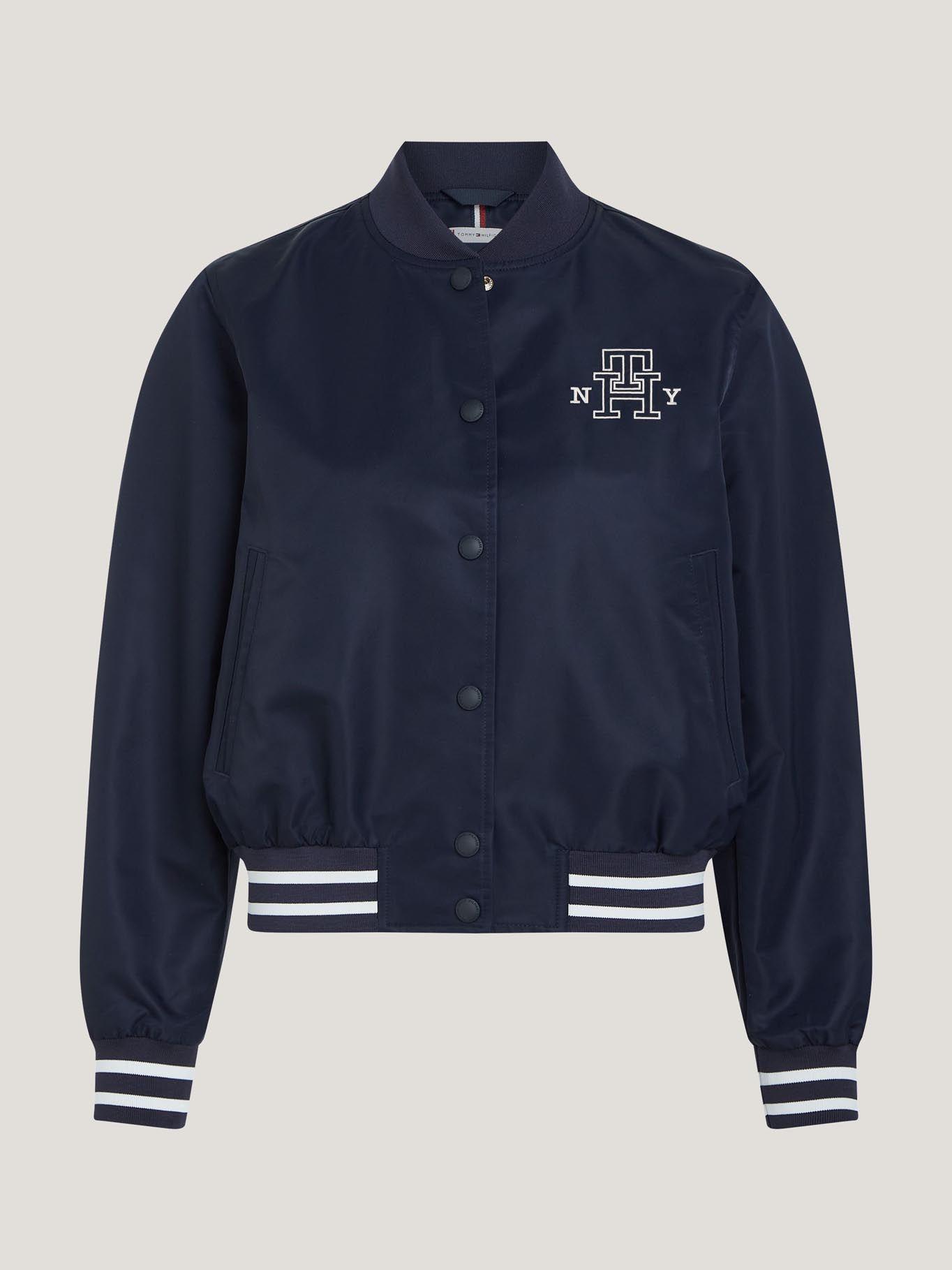 Bomber Varsity Logo Monogram Azul Tommy Hilfiger-4