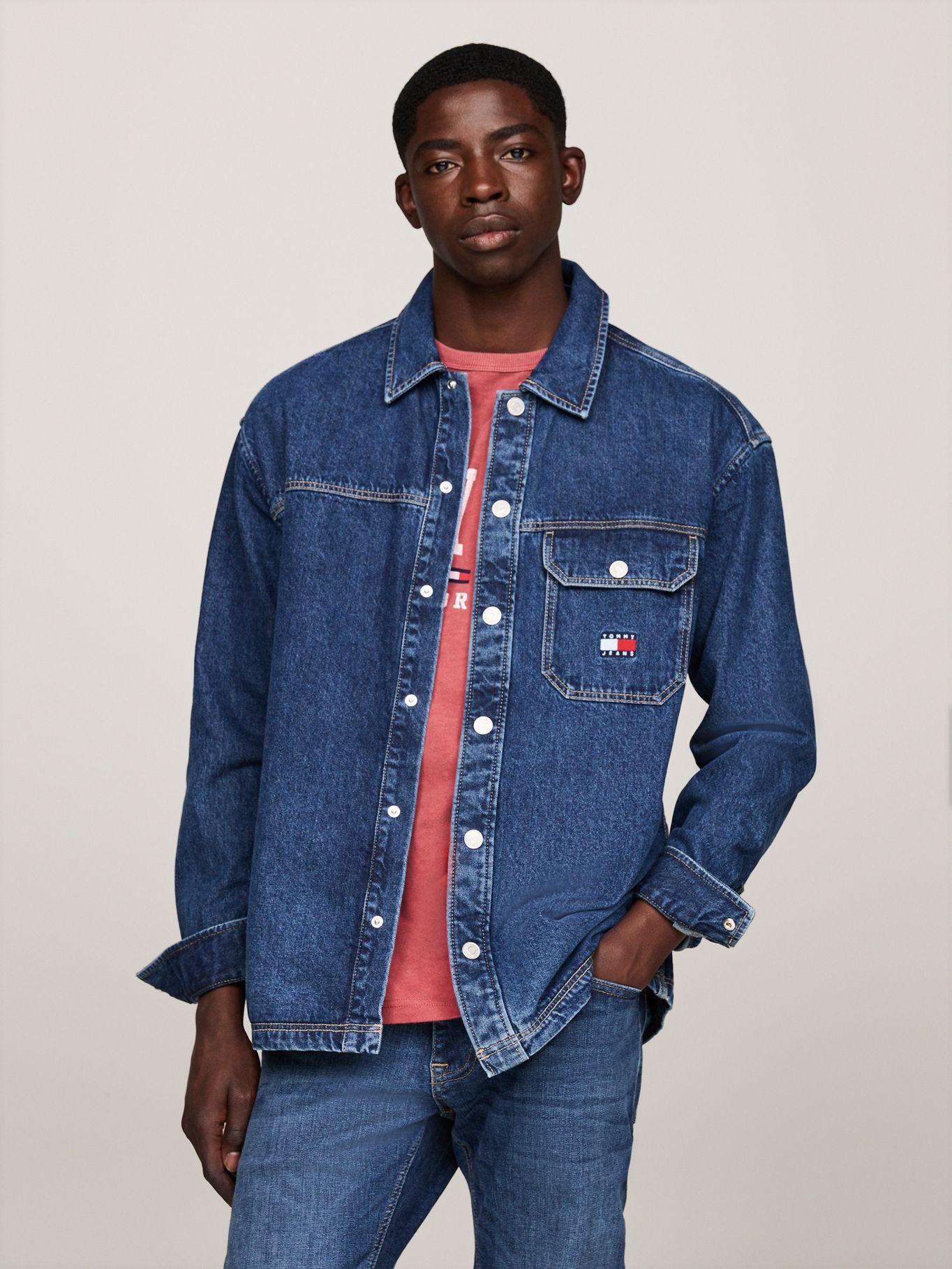 Camisa Essential Denim Casual Fit Azul Tommy Hilfiger-0