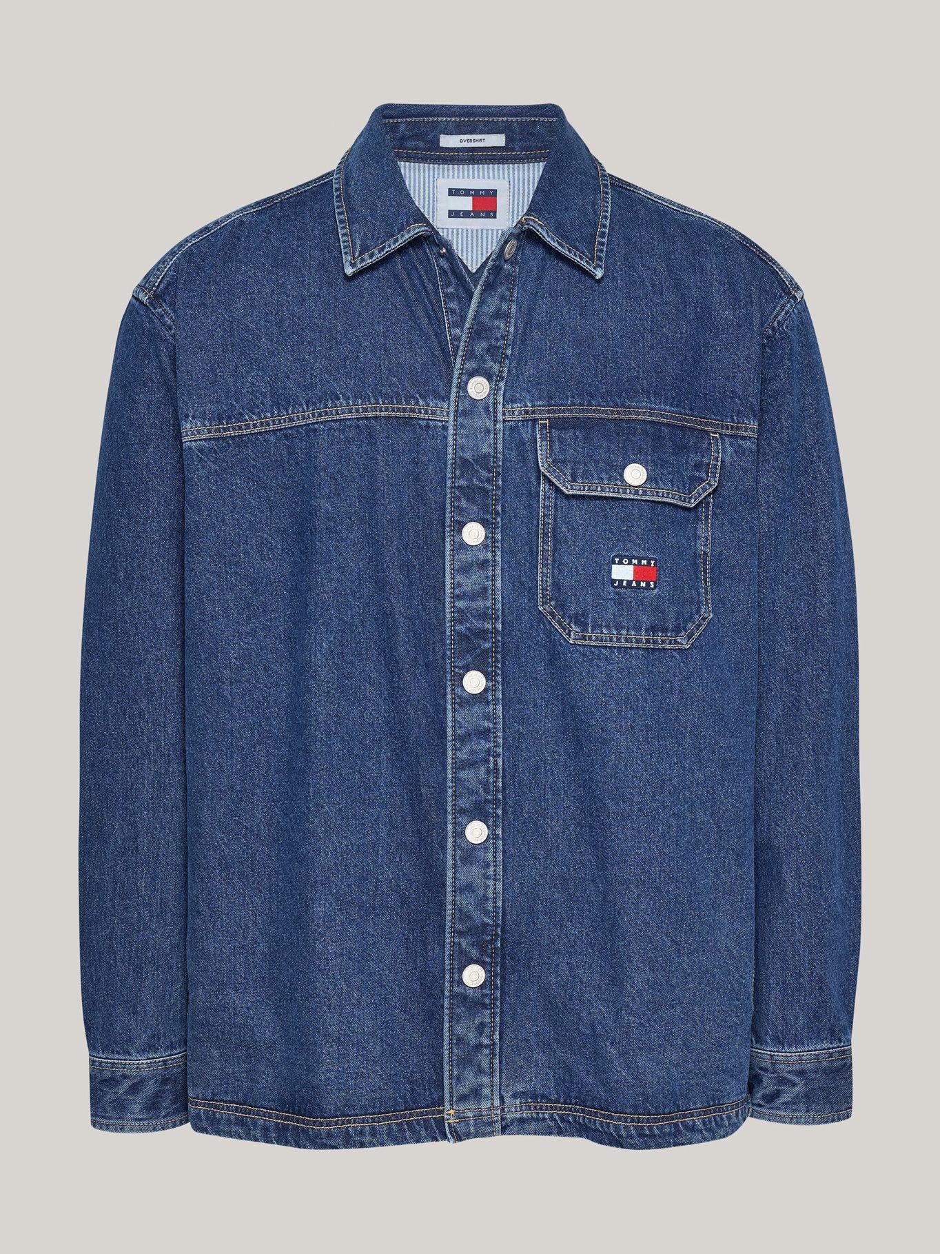Camisa Essential Denim Casual Fit Azul Tommy Hilfiger-4