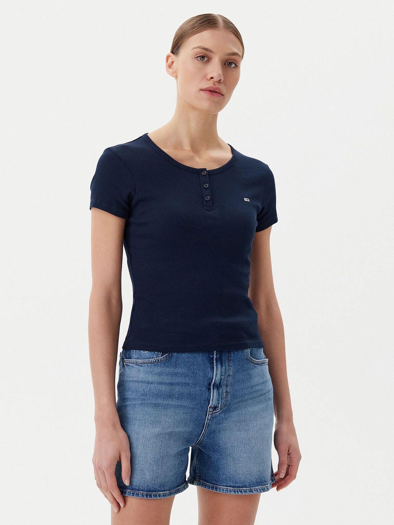 Polera De Rayas Slim Fit Azul Tommy Jeans-0