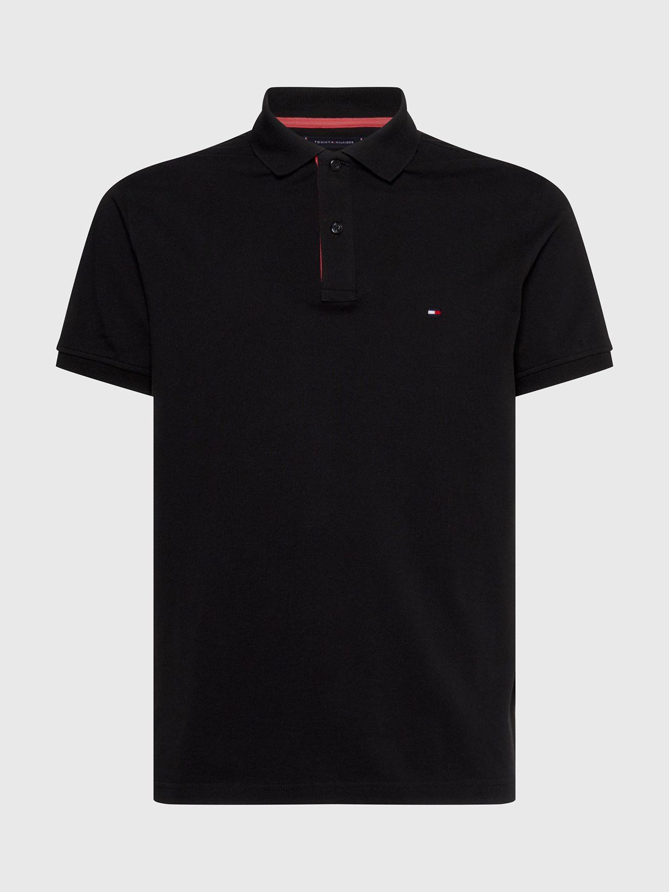 Polo Contrast Placket Regular Fit Negro Tommy Hilfiger-4